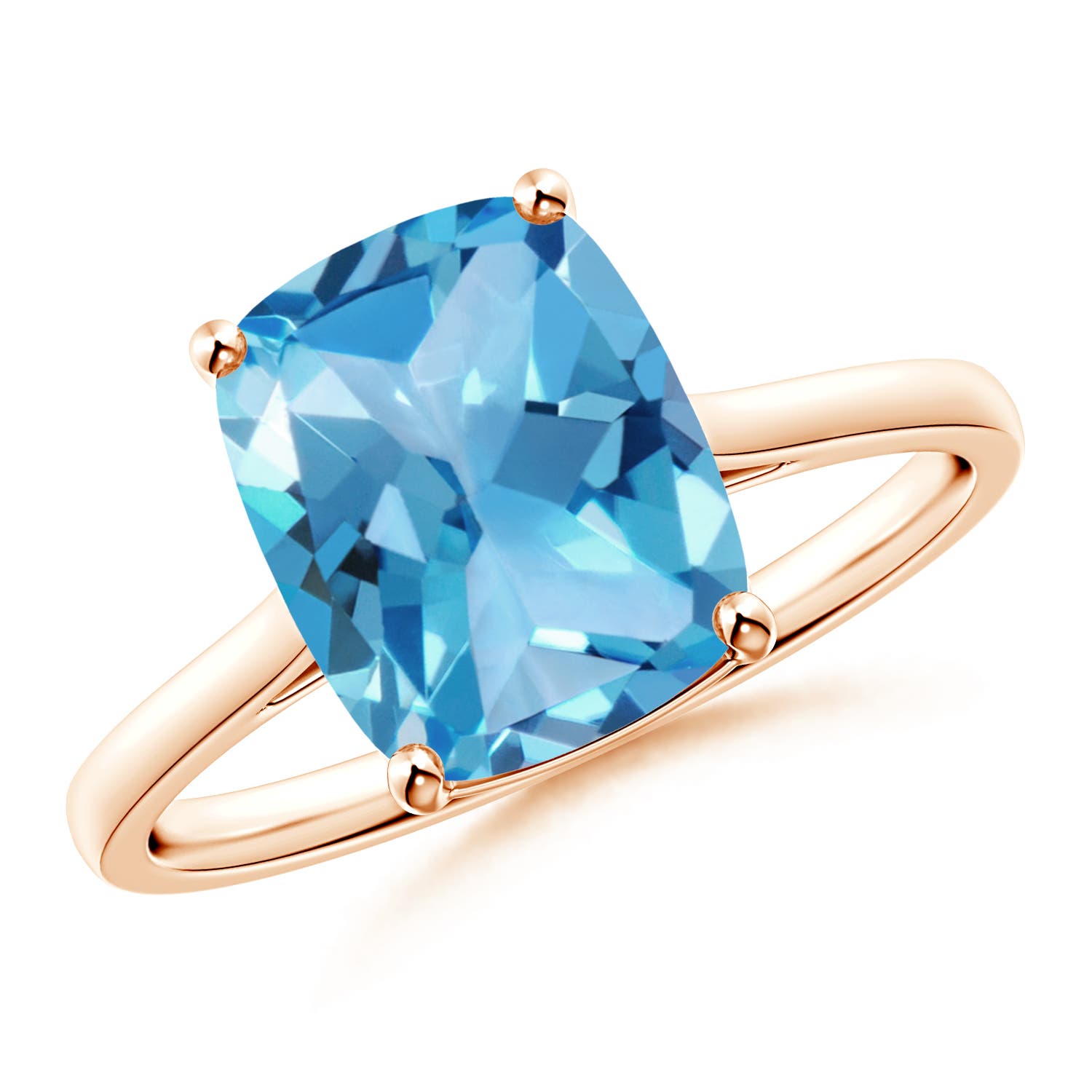 AA - Swiss Blue Topaz / 3.2 CT / 14 KT Rose Gold