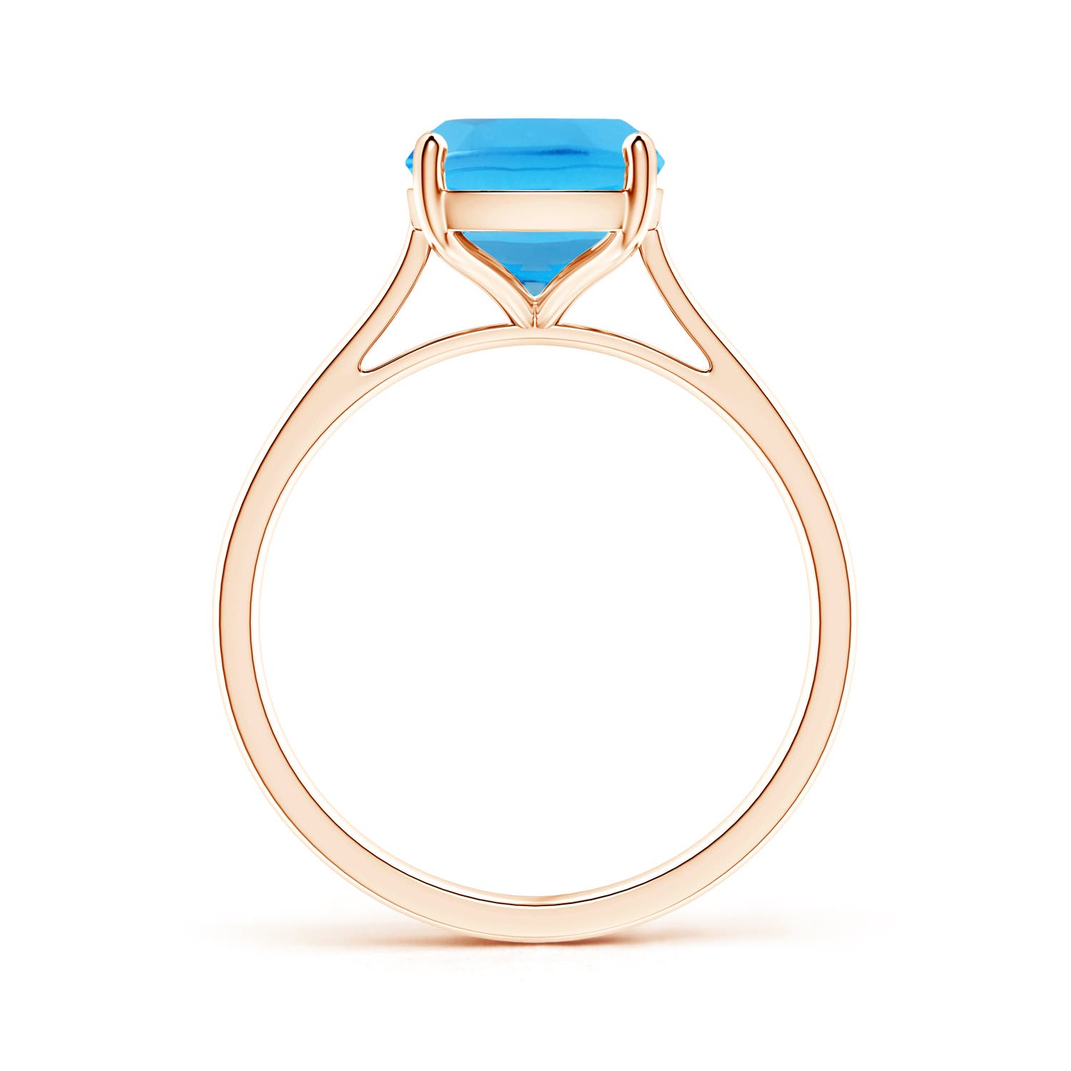 AAA - Swiss Blue Topaz / 3.2 CT / 14 KT Rose Gold