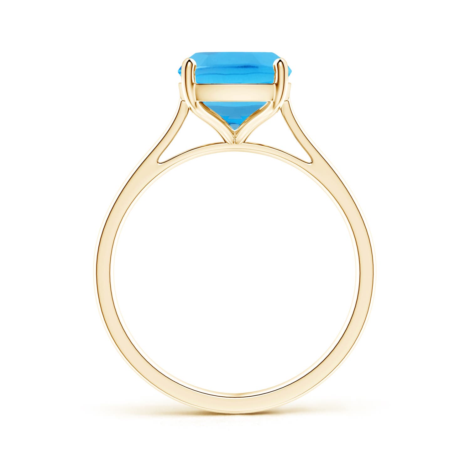 AAA - Swiss Blue Topaz / 3.2 CT / 14 KT Yellow Gold