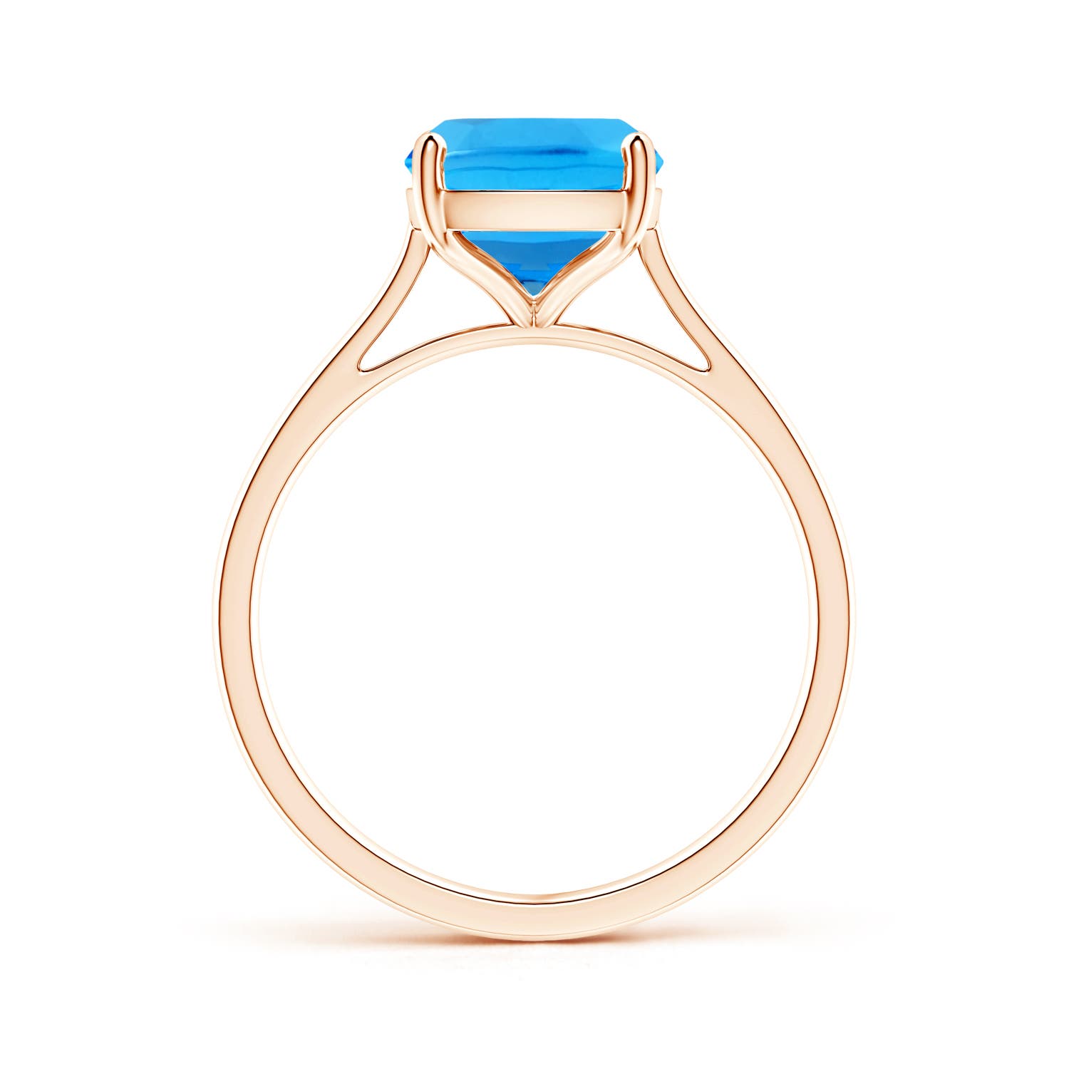 AAAA - Swiss Blue Topaz / 3.2 CT / 14 KT Rose Gold