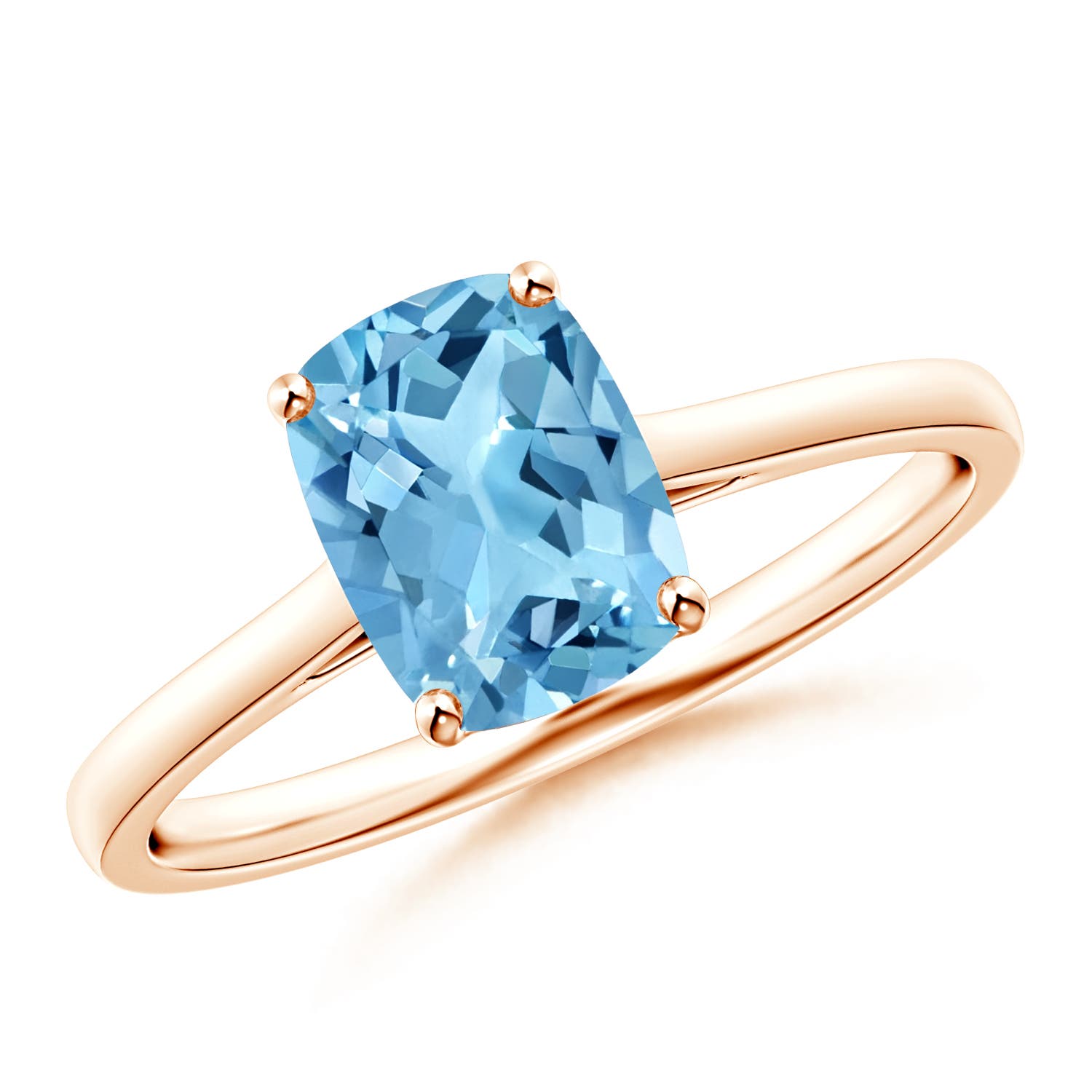 A - Swiss Blue Topaz / 1.6 CT / 14 KT Rose Gold