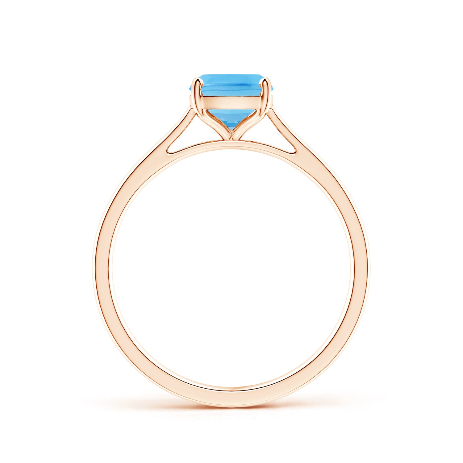 A - Swiss Blue Topaz / 1.6 CT / 14 KT Rose Gold