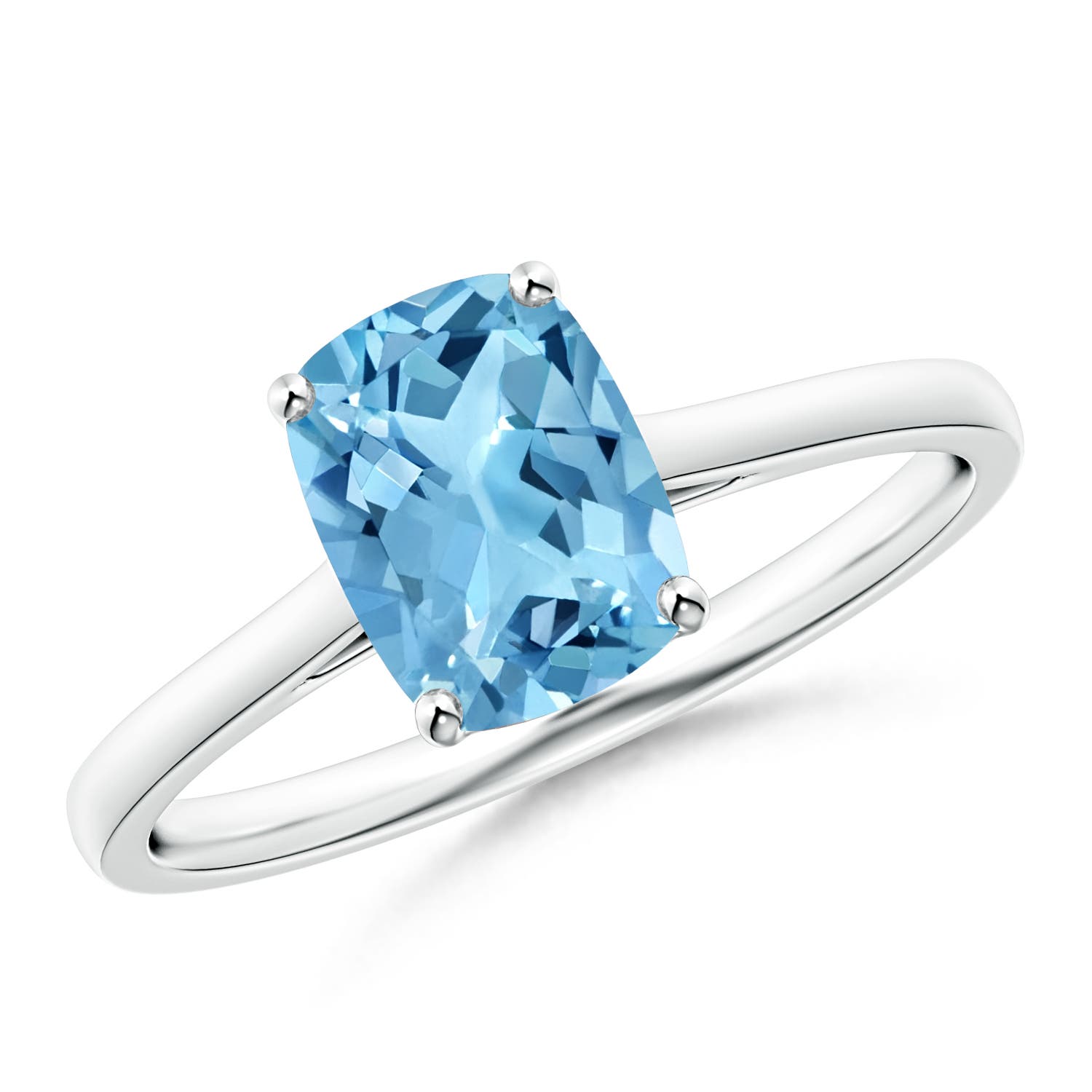 A - Swiss Blue Topaz / 1.6 CT / 14 KT White Gold