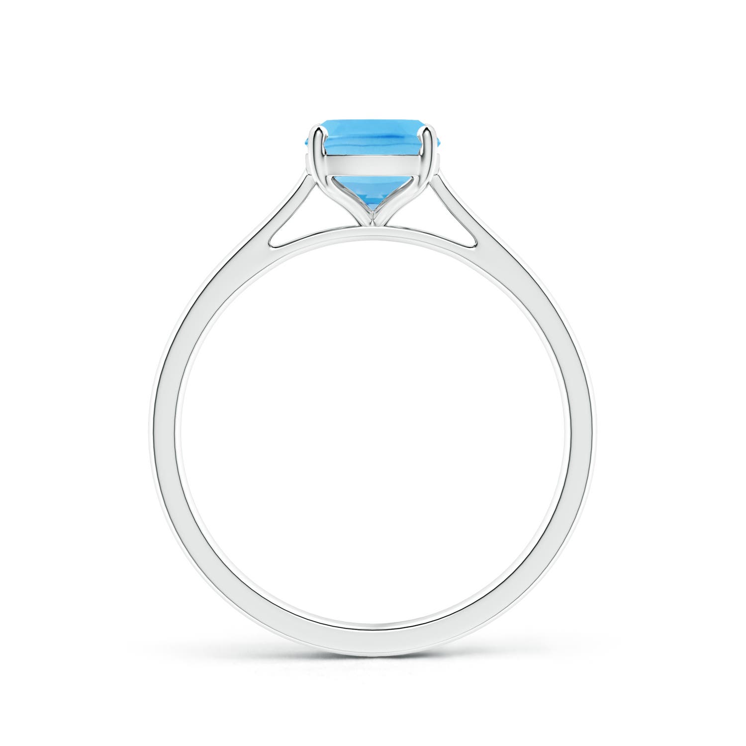 A - Swiss Blue Topaz / 1.6 CT / 14 KT White Gold