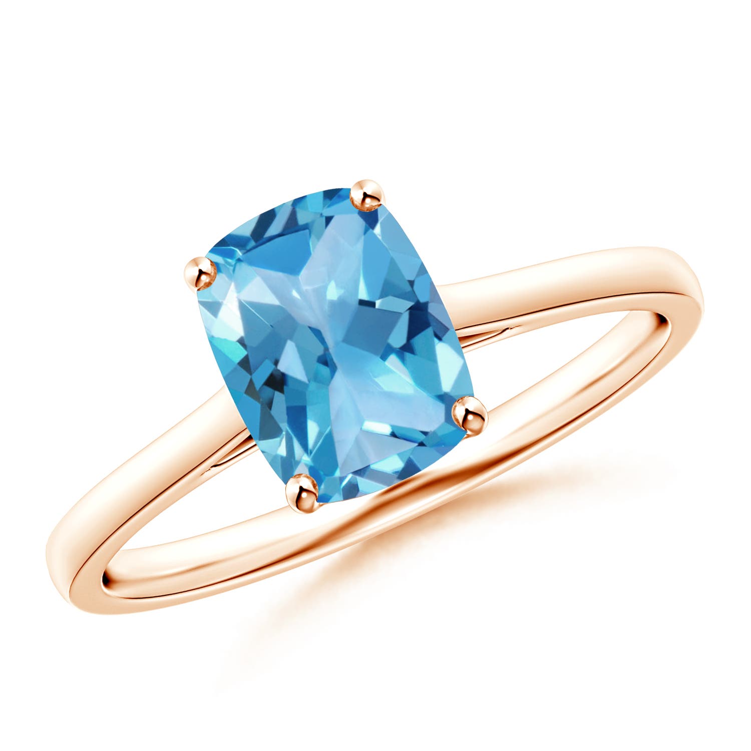 AA - Swiss Blue Topaz / 1.6 CT / 14 KT Rose Gold