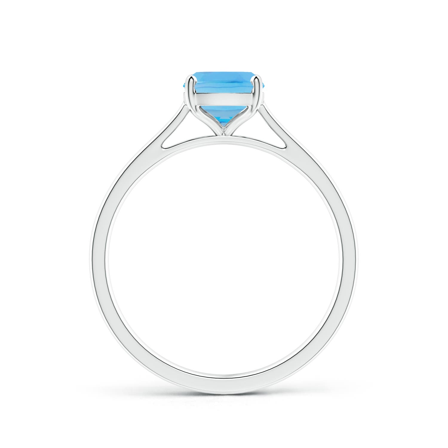 AA - Swiss Blue Topaz / 1.6 CT / 14 KT White Gold