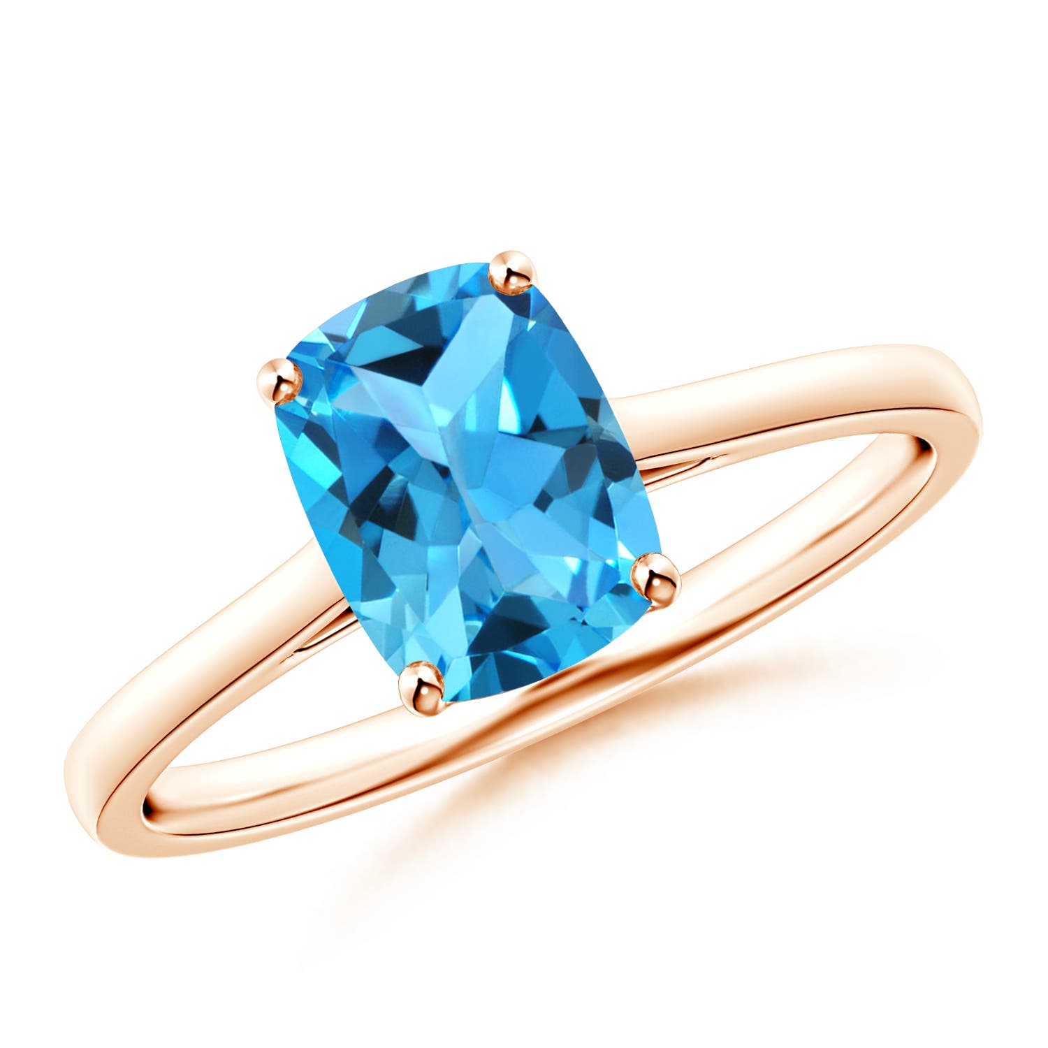 AAA - Swiss Blue Topaz / 1.6 CT / 14 KT Rose Gold