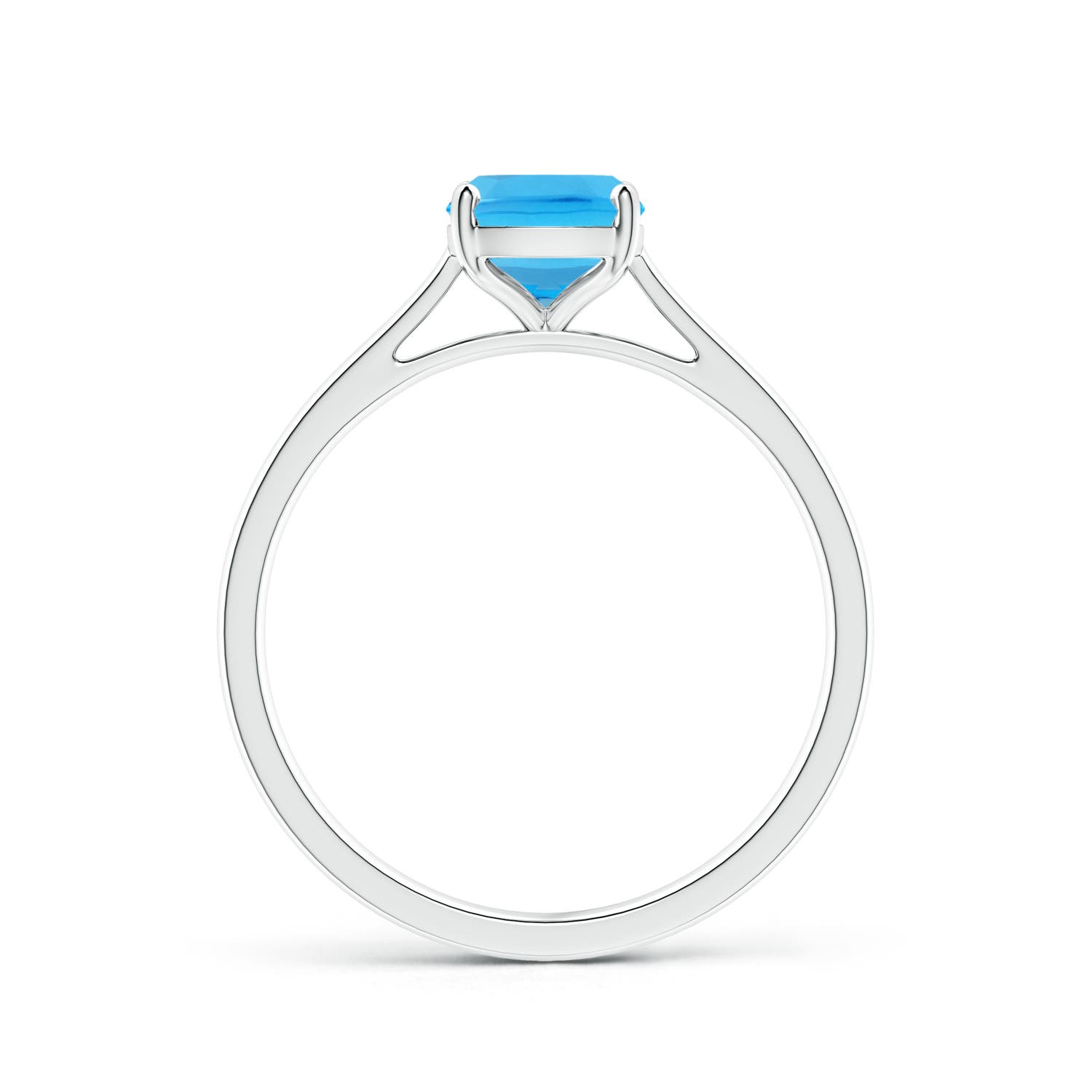 AAA - Swiss Blue Topaz / 1.6 CT / 14 KT White Gold