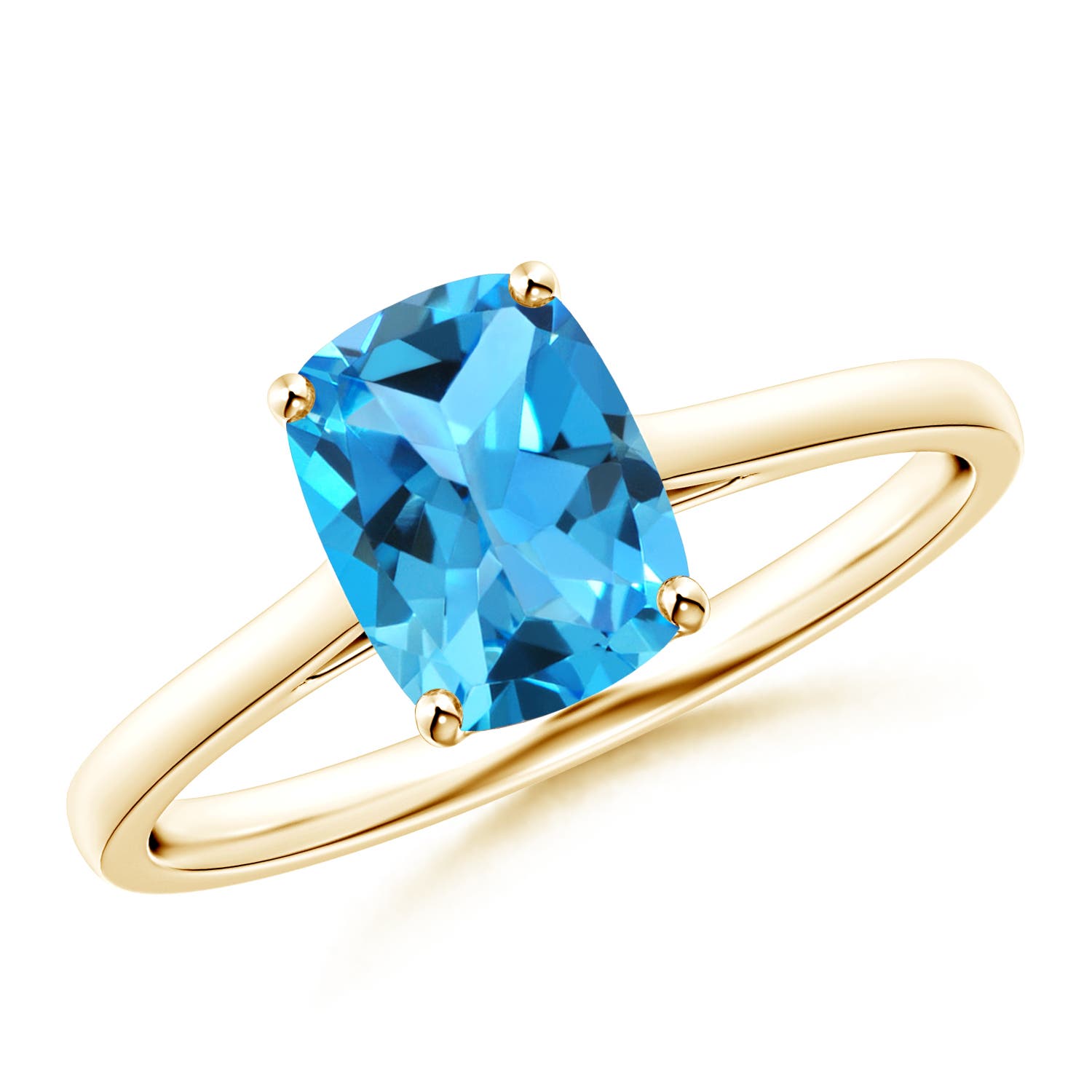 AAA - Swiss Blue Topaz / 1.6 CT / 14 KT Yellow Gold