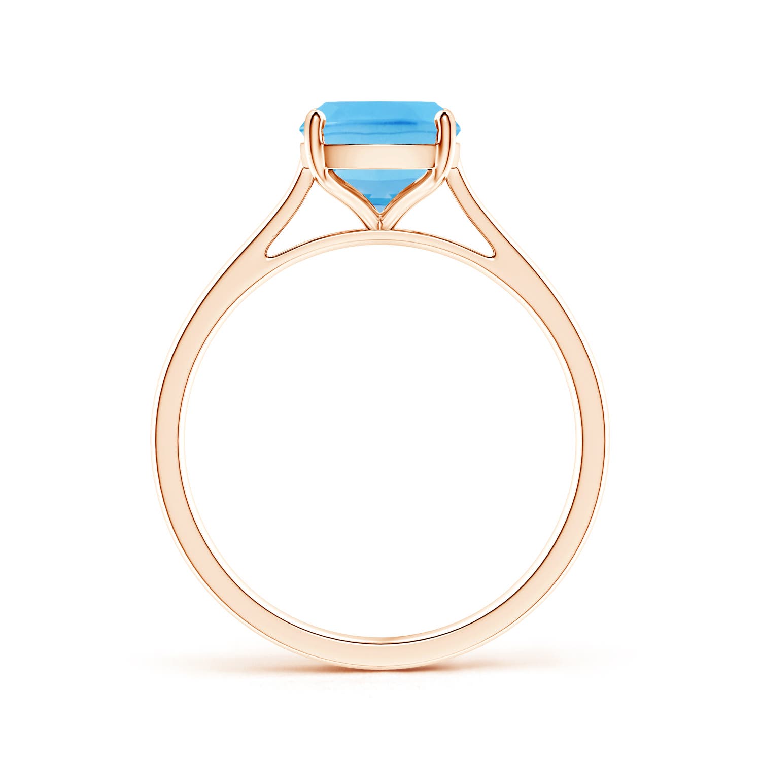 A - Swiss Blue Topaz / 2.2 CT / 14 KT Rose Gold