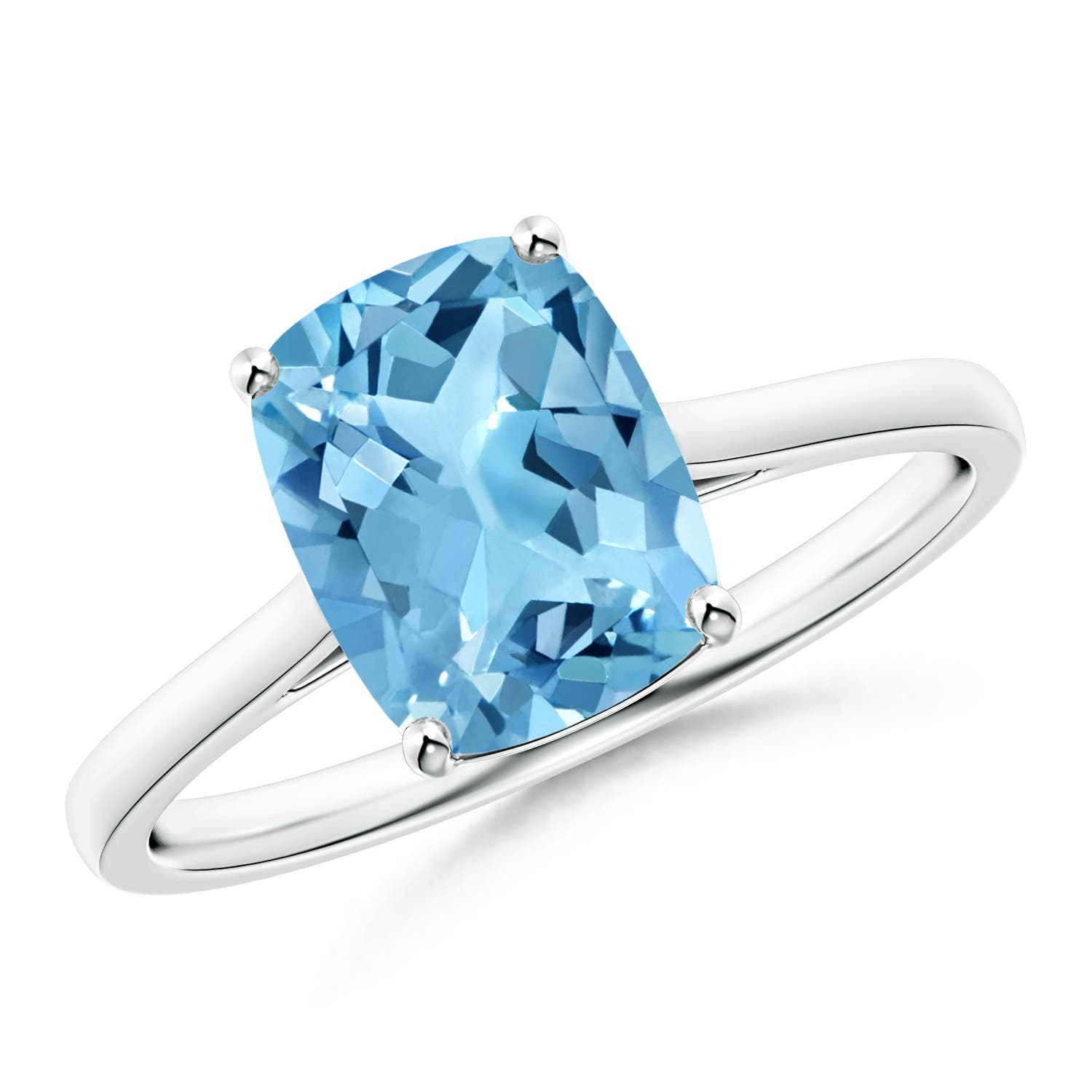 A - Swiss Blue Topaz / 2.2 CT / 14 KT White Gold