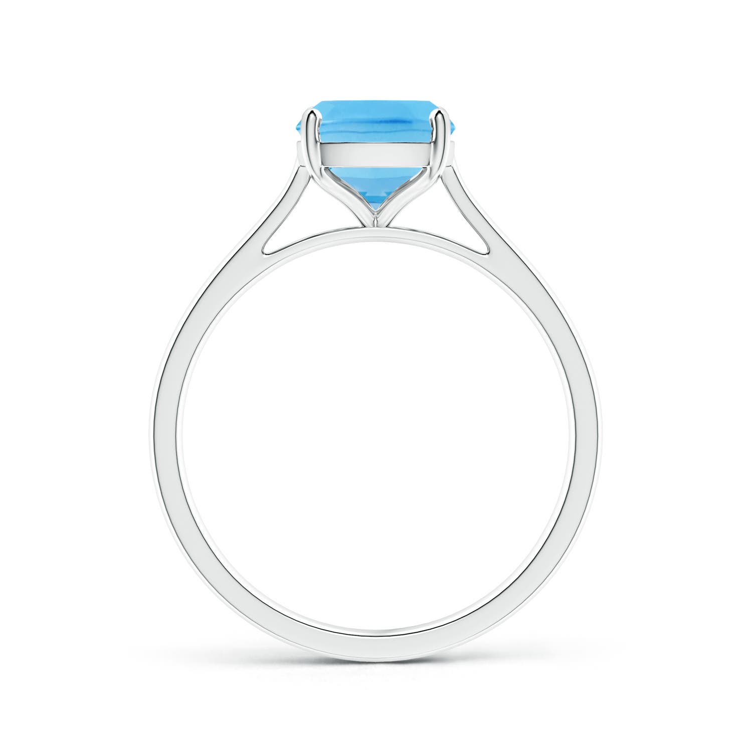 A - Swiss Blue Topaz / 2.2 CT / 14 KT White Gold