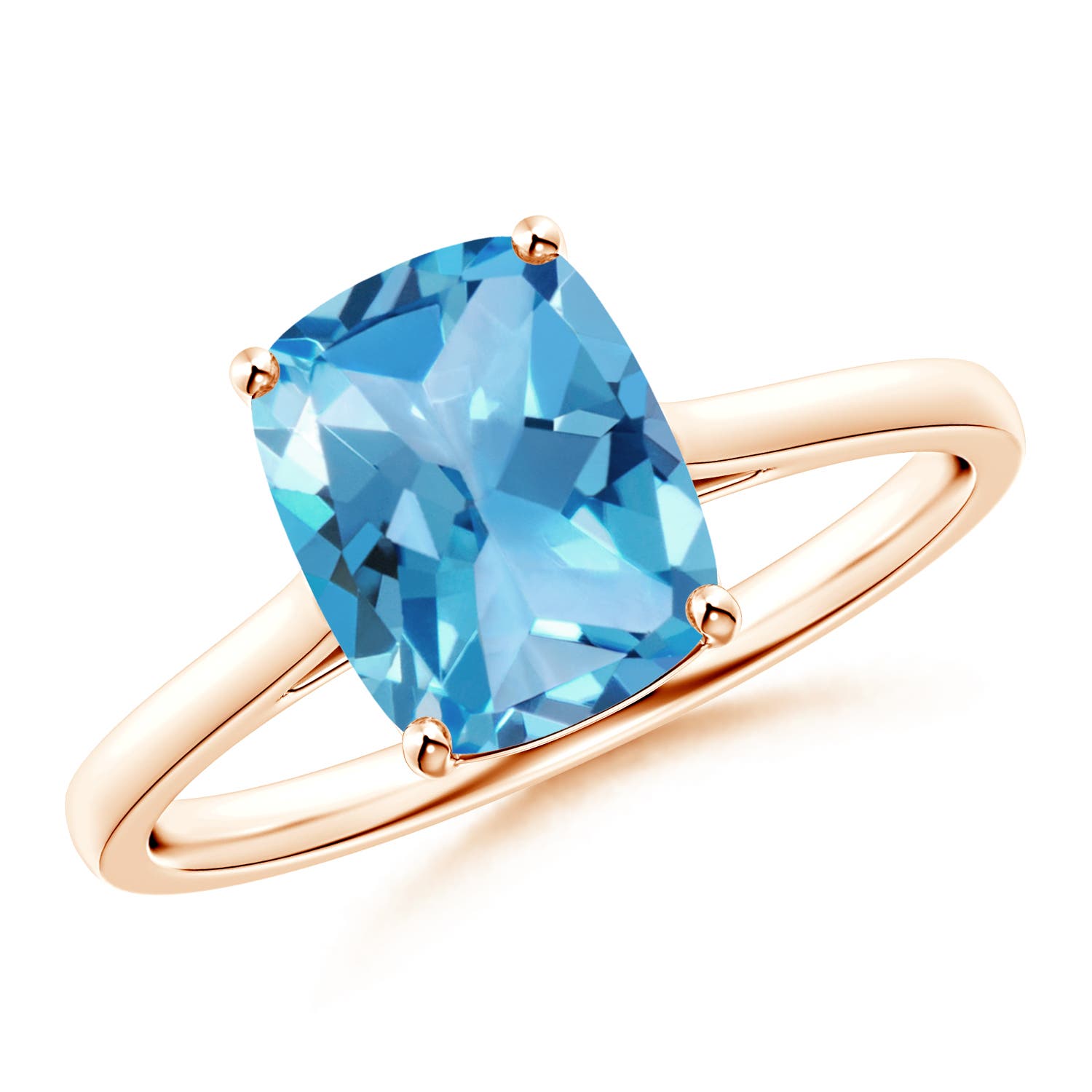 AA - Swiss Blue Topaz / 2.2 CT / 14 KT Rose Gold