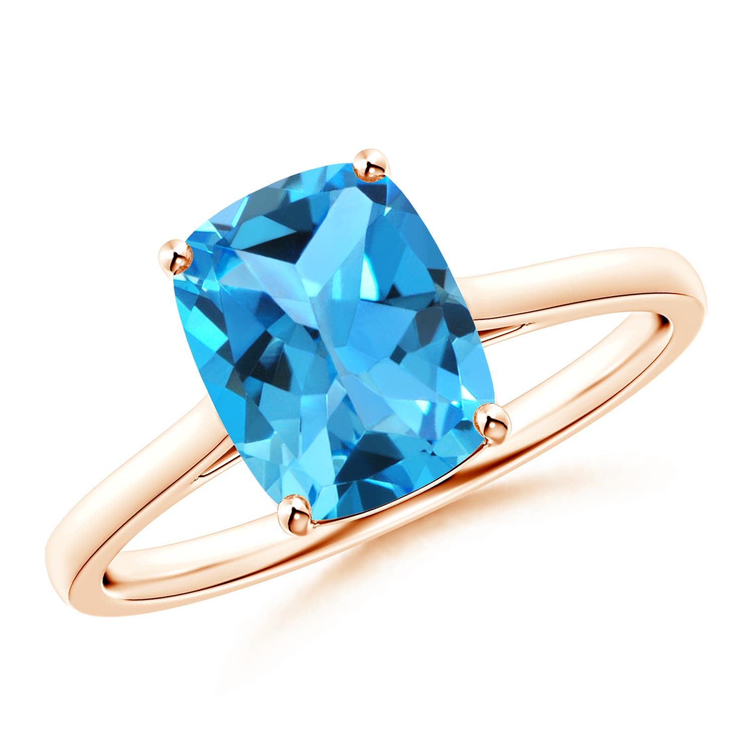 AAA - Swiss Blue Topaz / 2.2 CT / 14 KT Rose Gold