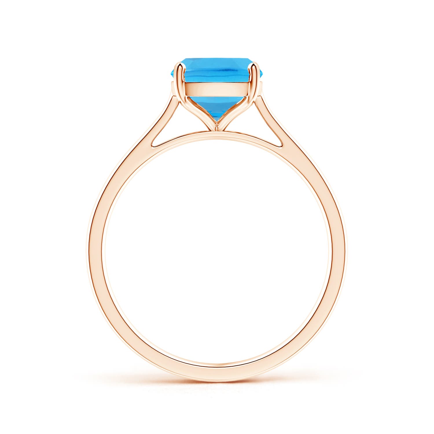 AAA - Swiss Blue Topaz / 2.2 CT / 14 KT Rose Gold