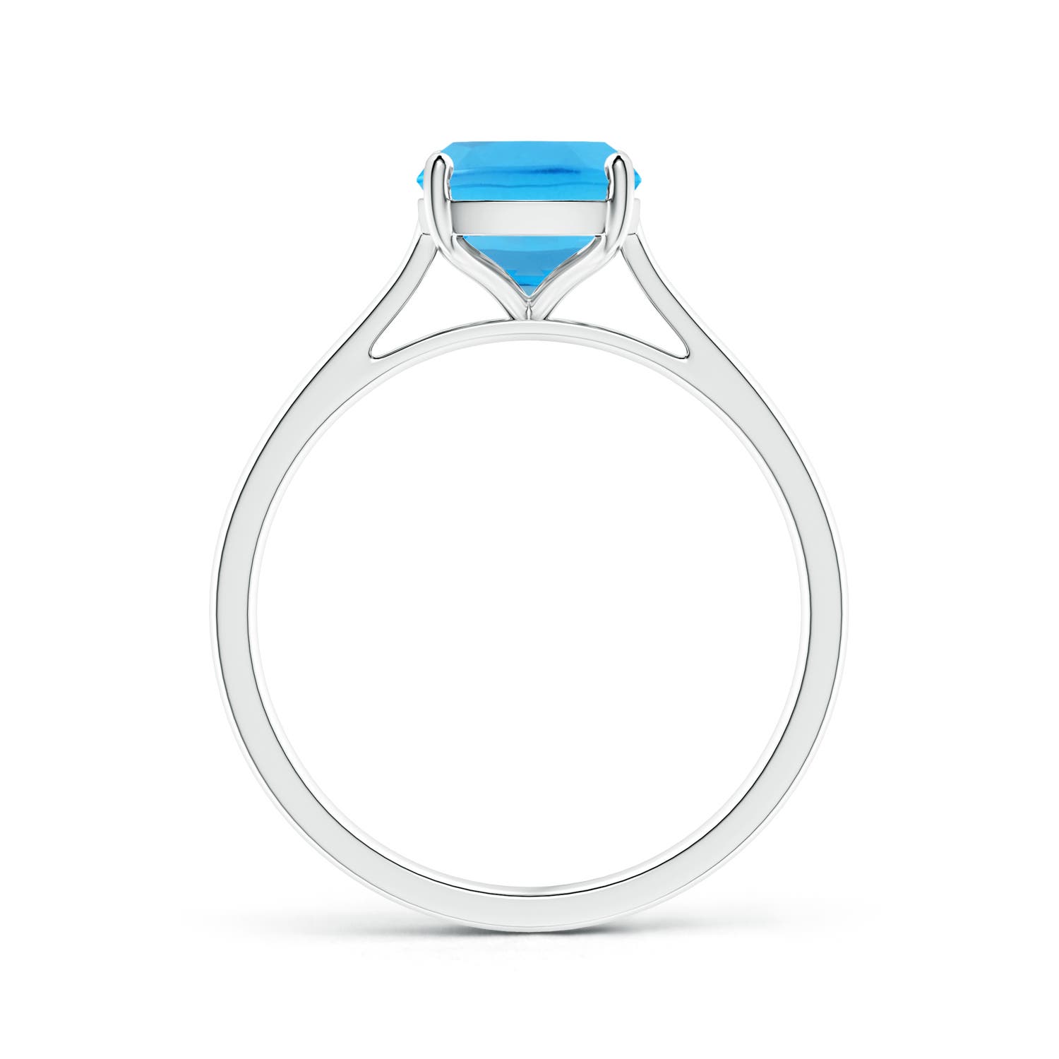 AAA - Swiss Blue Topaz / 2.2 CT / 14 KT White Gold