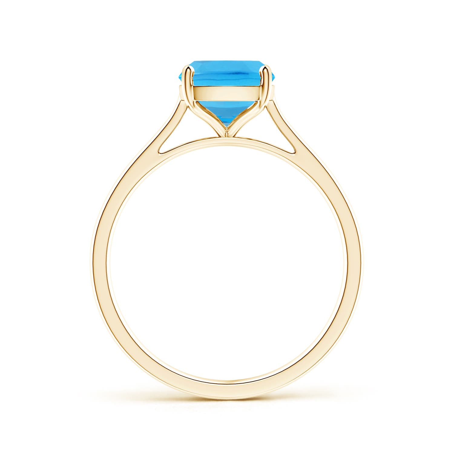 AAA - Swiss Blue Topaz / 2.2 CT / 14 KT Yellow Gold