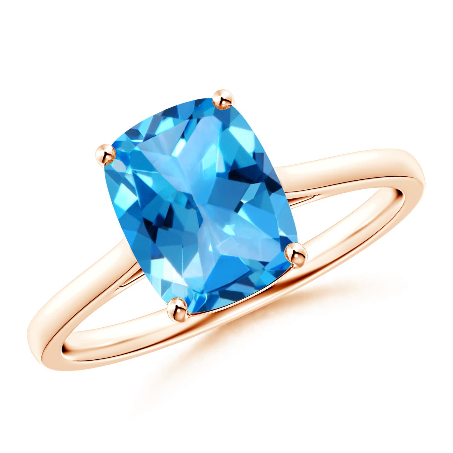 AAAA - Swiss Blue Topaz / 2.2 CT / 14 KT Rose Gold