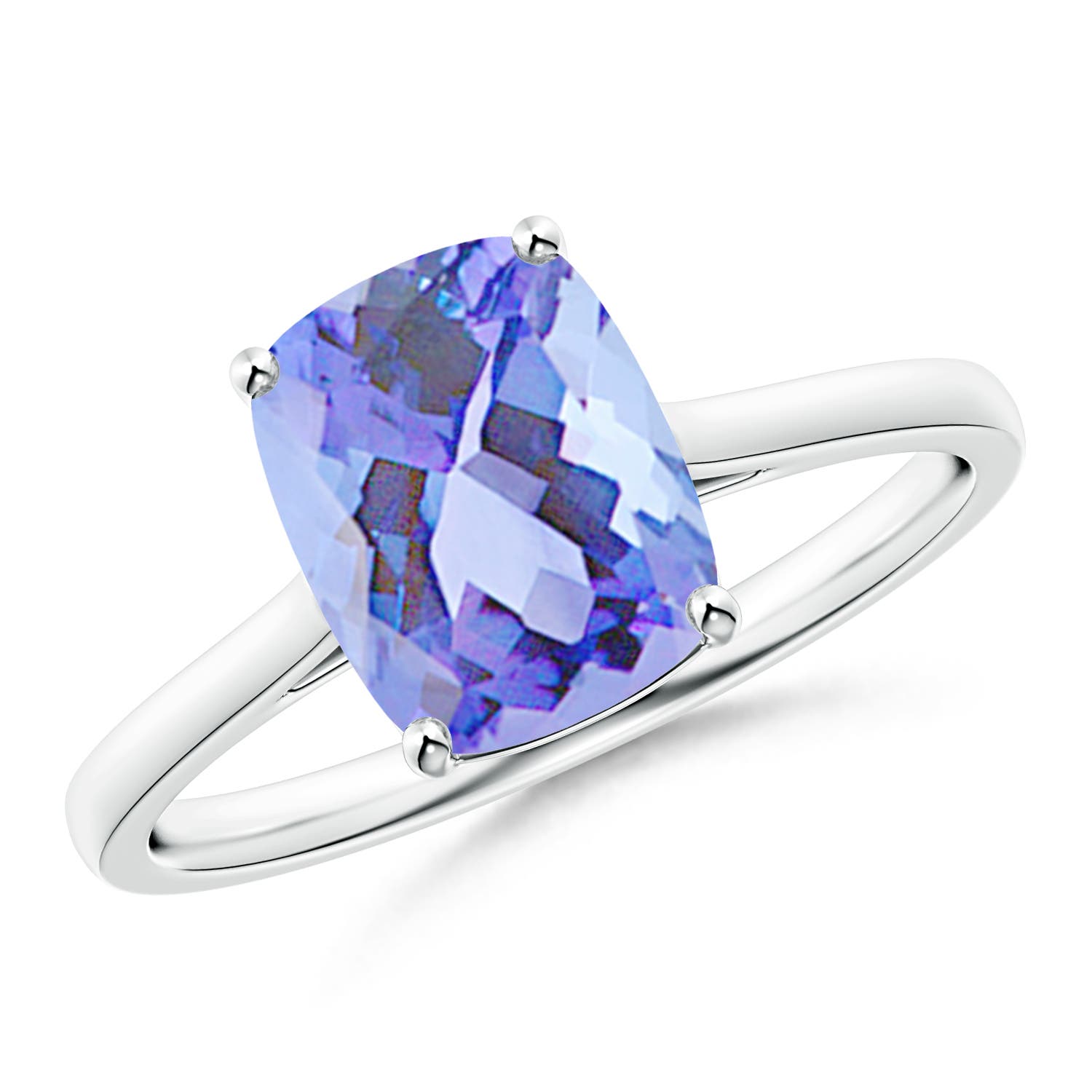 A - Tanzanite / 2.45 CT / 14 KT White Gold