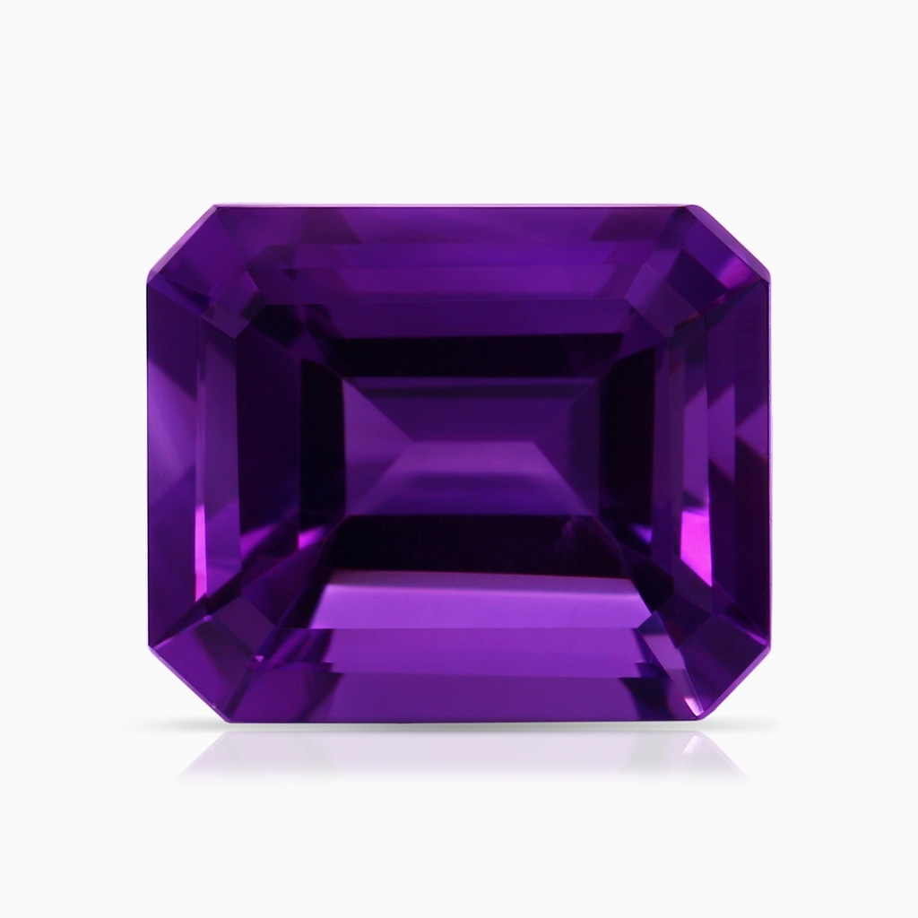 12.10x10.11x7.06mm AAA GIA Certified Emerald-Cut Amethyst Cocktail Ring with Diamond Accents in P950 Platinum Side 699