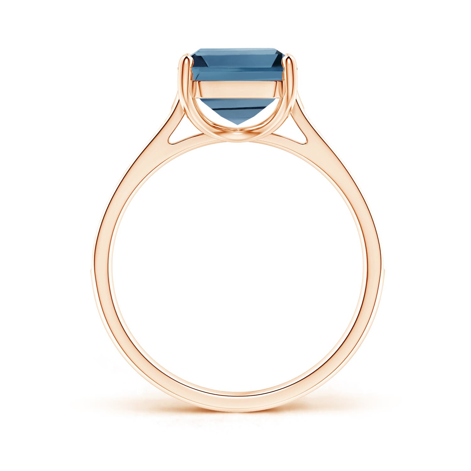 A - London Blue Topaz / 4.14 CT / 14 KT Rose Gold