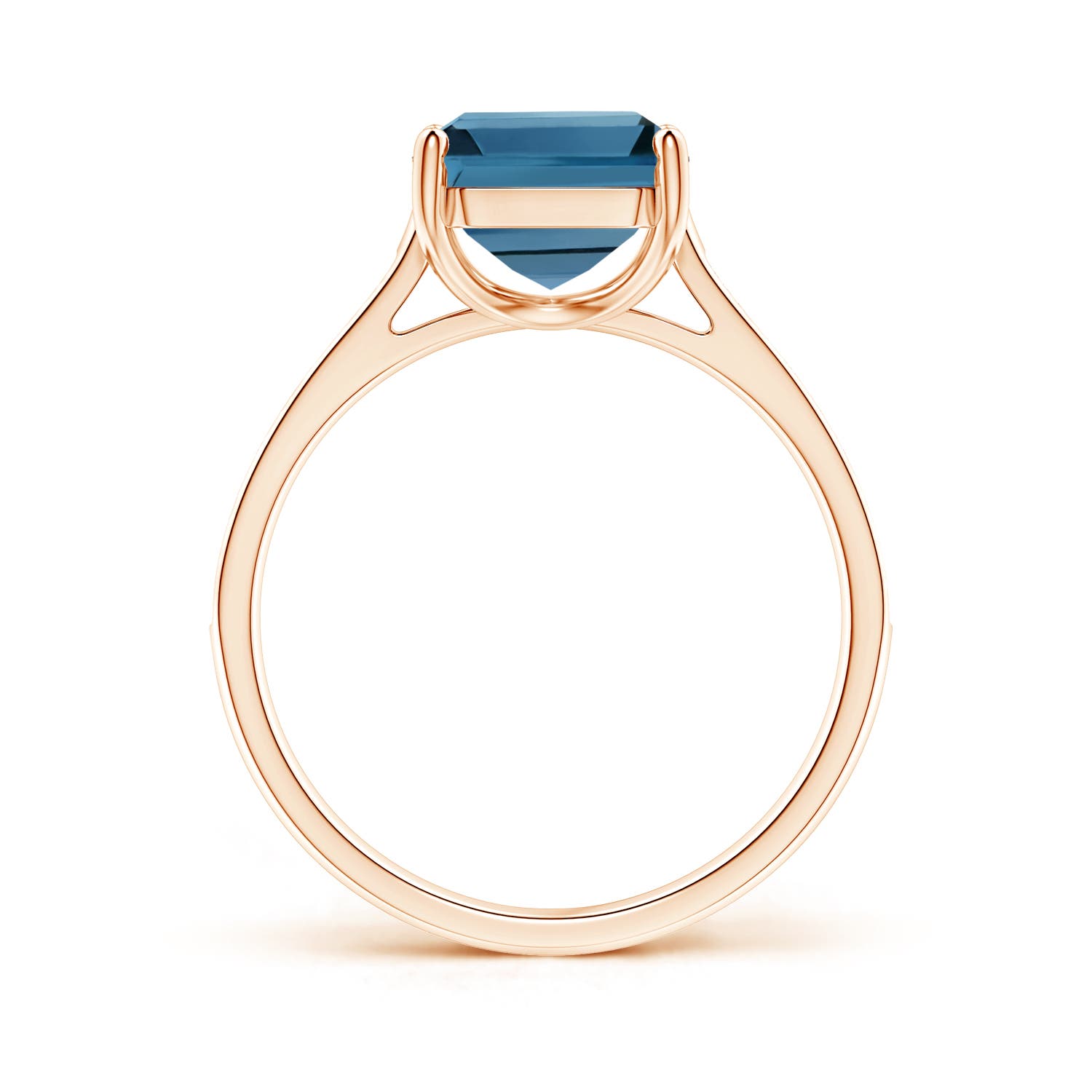 AA - London Blue Topaz / 4.14 CT / 14 KT Rose Gold