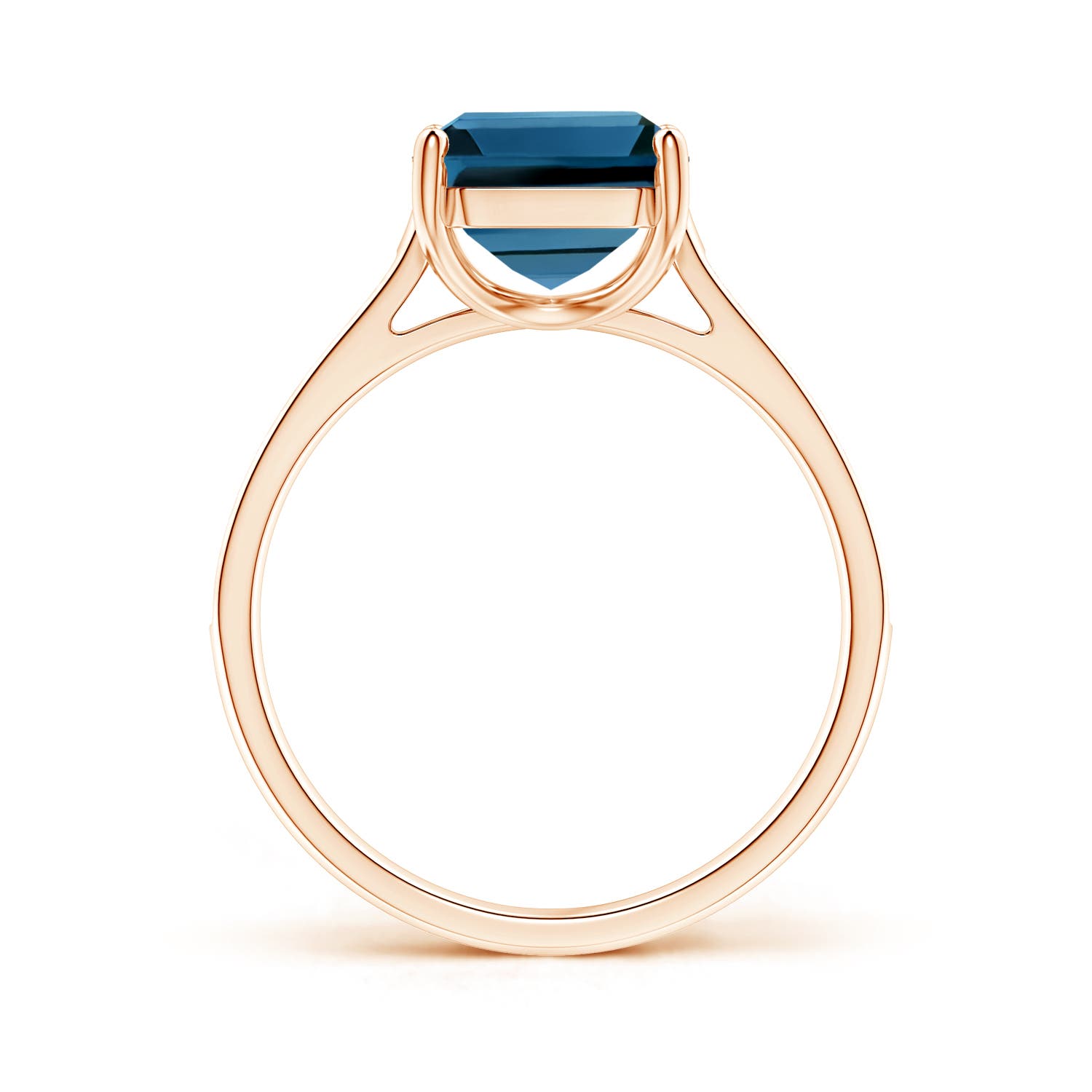 AAA - London Blue Topaz / 4.14 CT / 14 KT Rose Gold