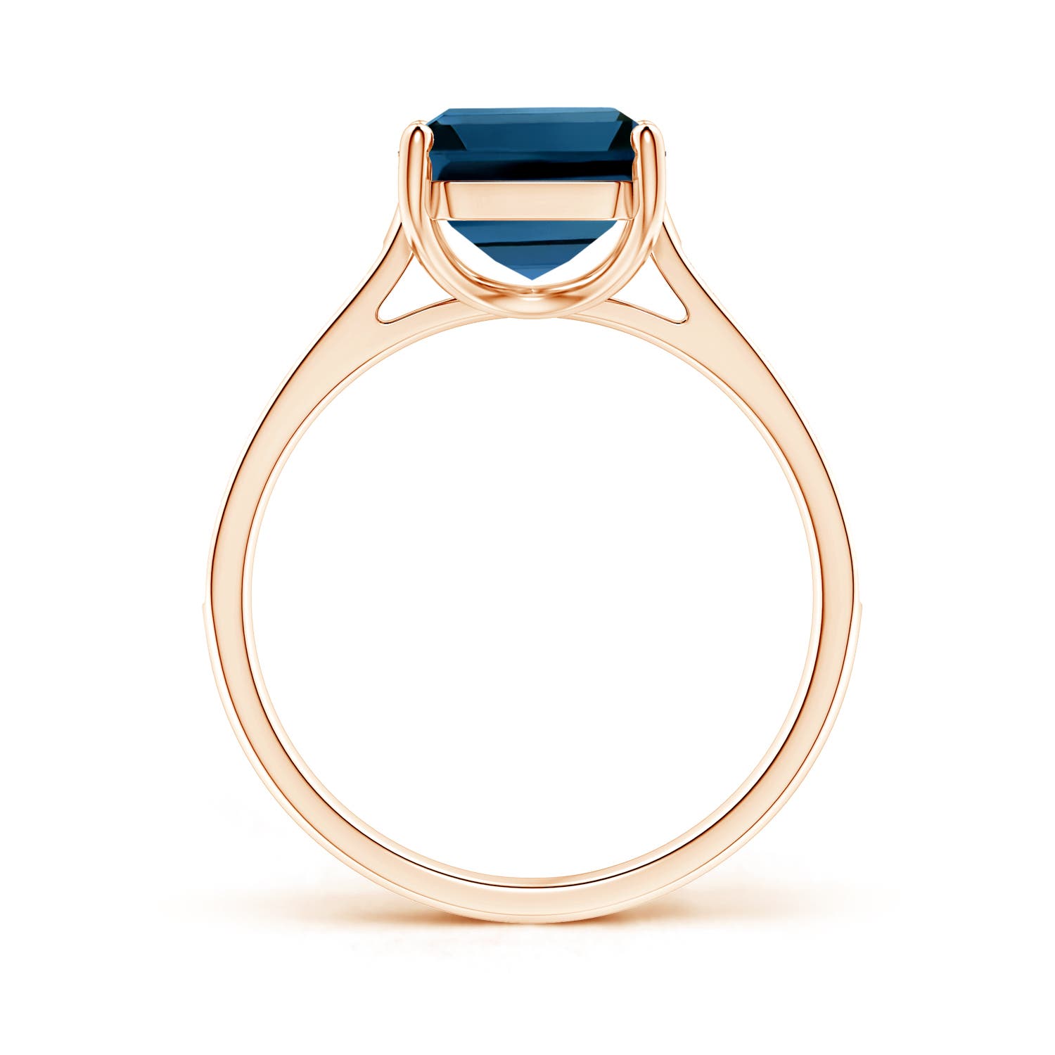 AAAA - London Blue Topaz / 4.14 CT / 14 KT Rose Gold