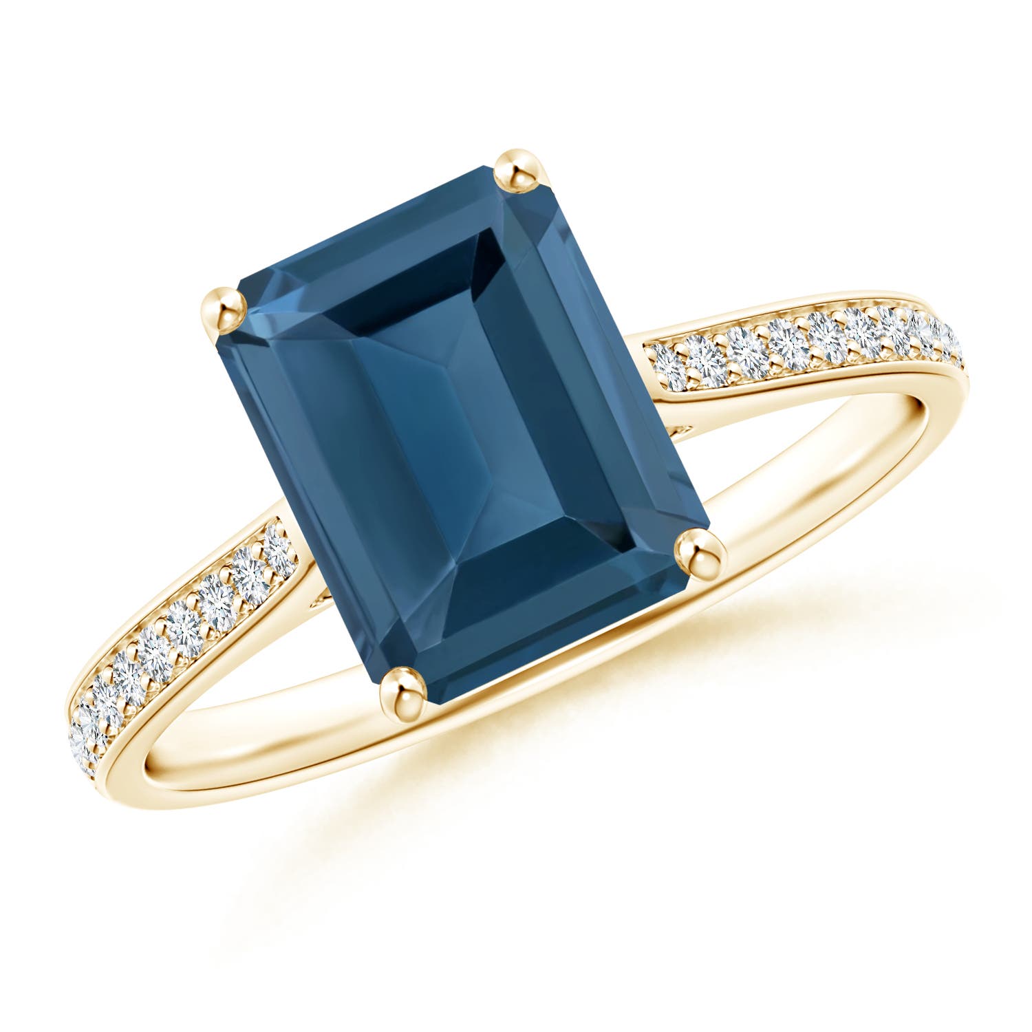 A - London Blue Topaz / 2.87 CT / 14 KT Yellow Gold