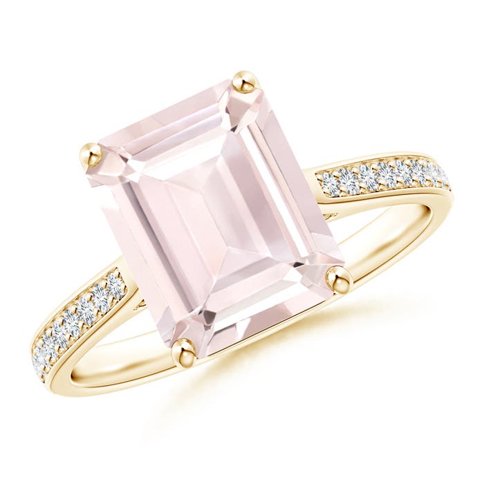 A - Morganite / 3.24 CT / 14 KT Yellow Gold