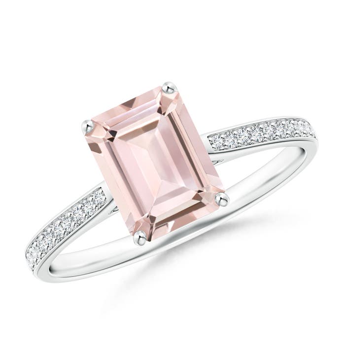 AA - Morganite / 1.5 CT / 14 KT White Gold