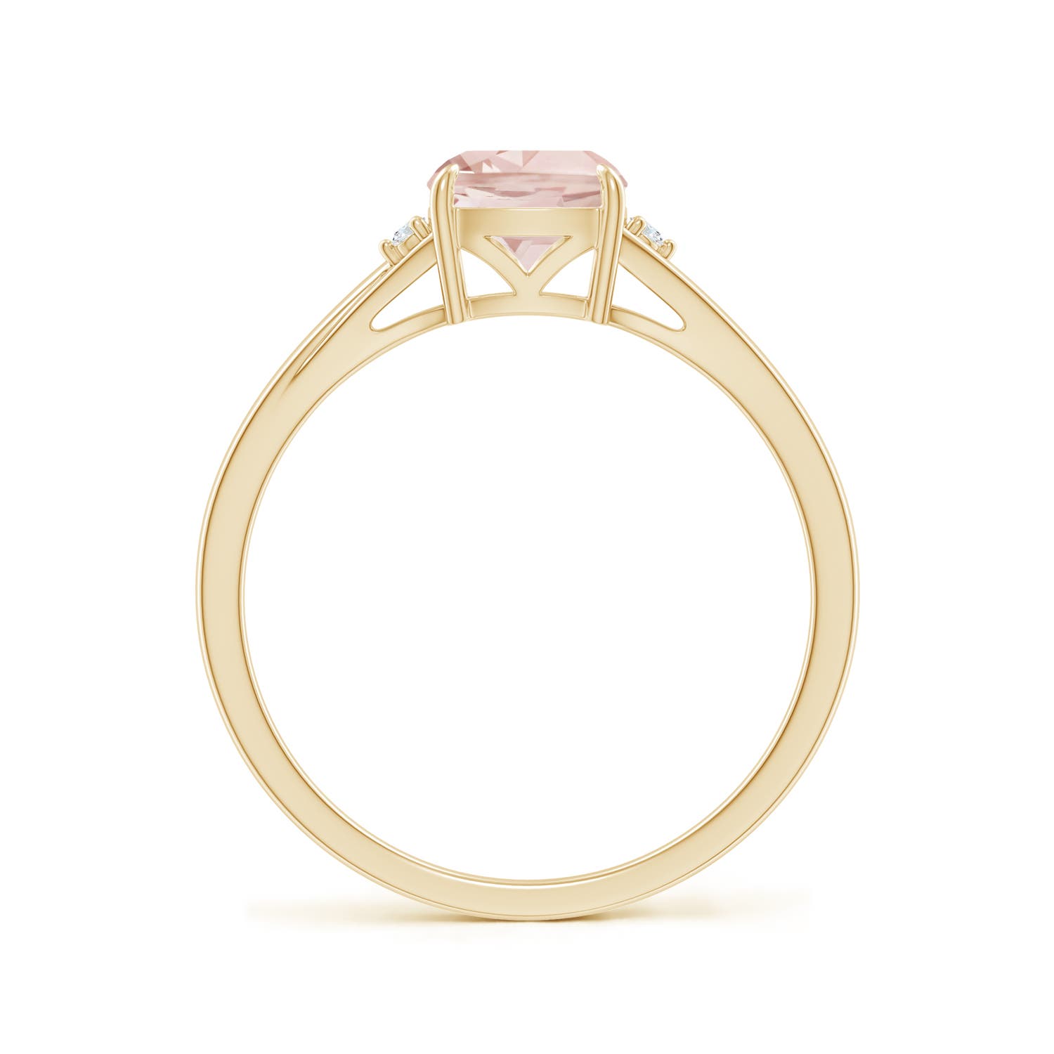 A - Morganite / 0.77 CT / 14 KT Yellow Gold