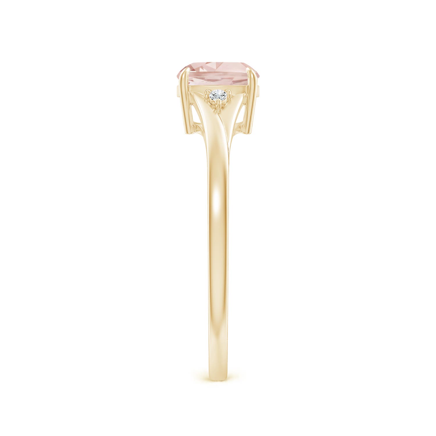 A - Morganite / 0.77 CT / 14 KT Yellow Gold