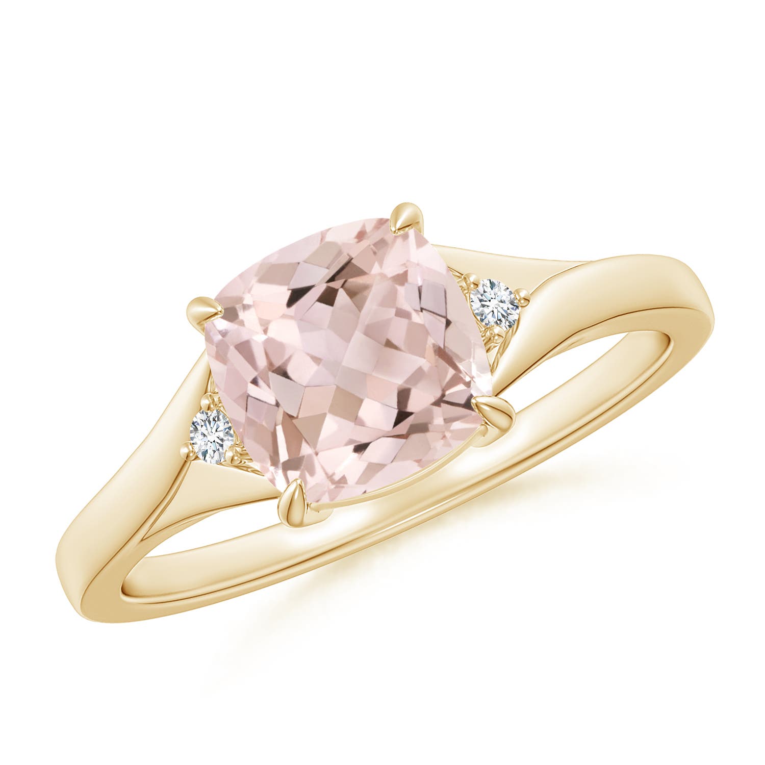 A - Morganite / 1.23 CT / 14 KT Yellow Gold