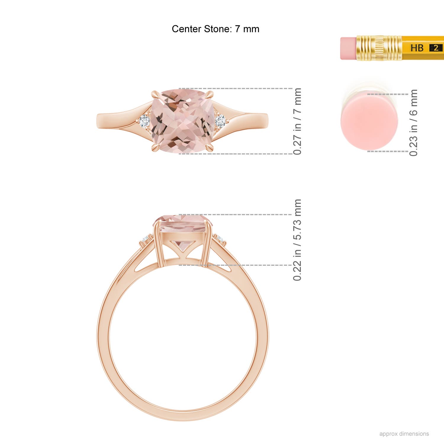 AA - Morganite / 1.23 CT / 14 KT Rose Gold