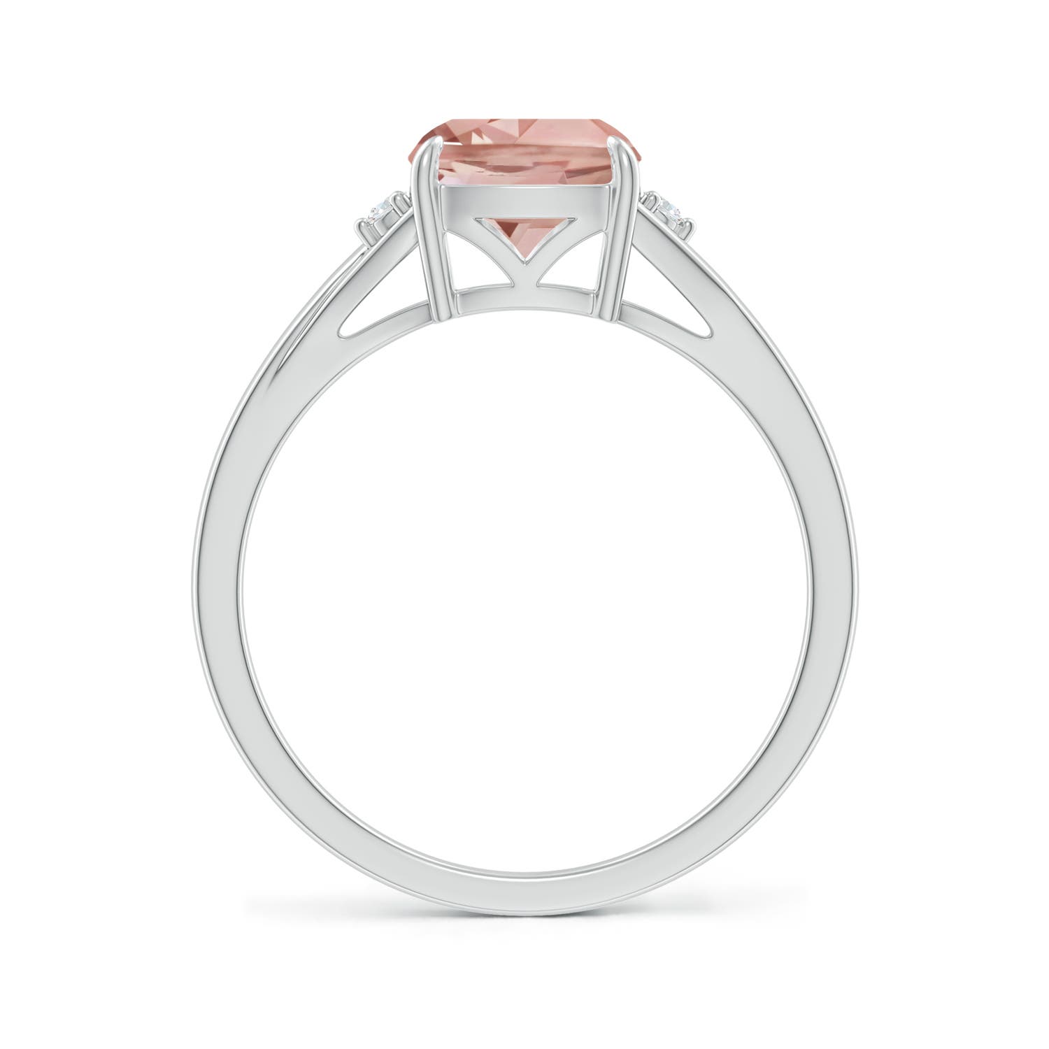 AAAA - Morganite / 1.23 CT / 14 KT White Gold