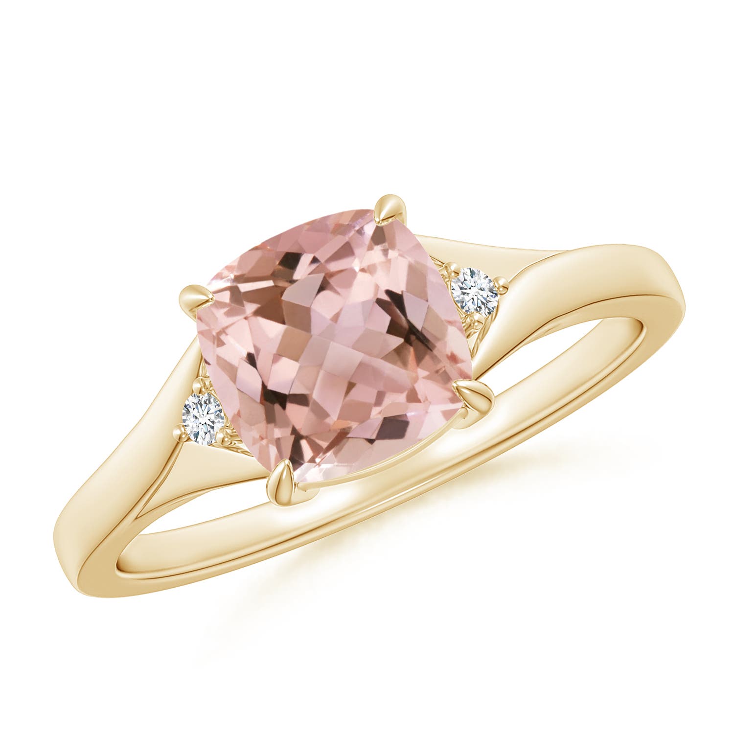 AAAA - Morganite / 1.23 CT / 14 KT Yellow Gold