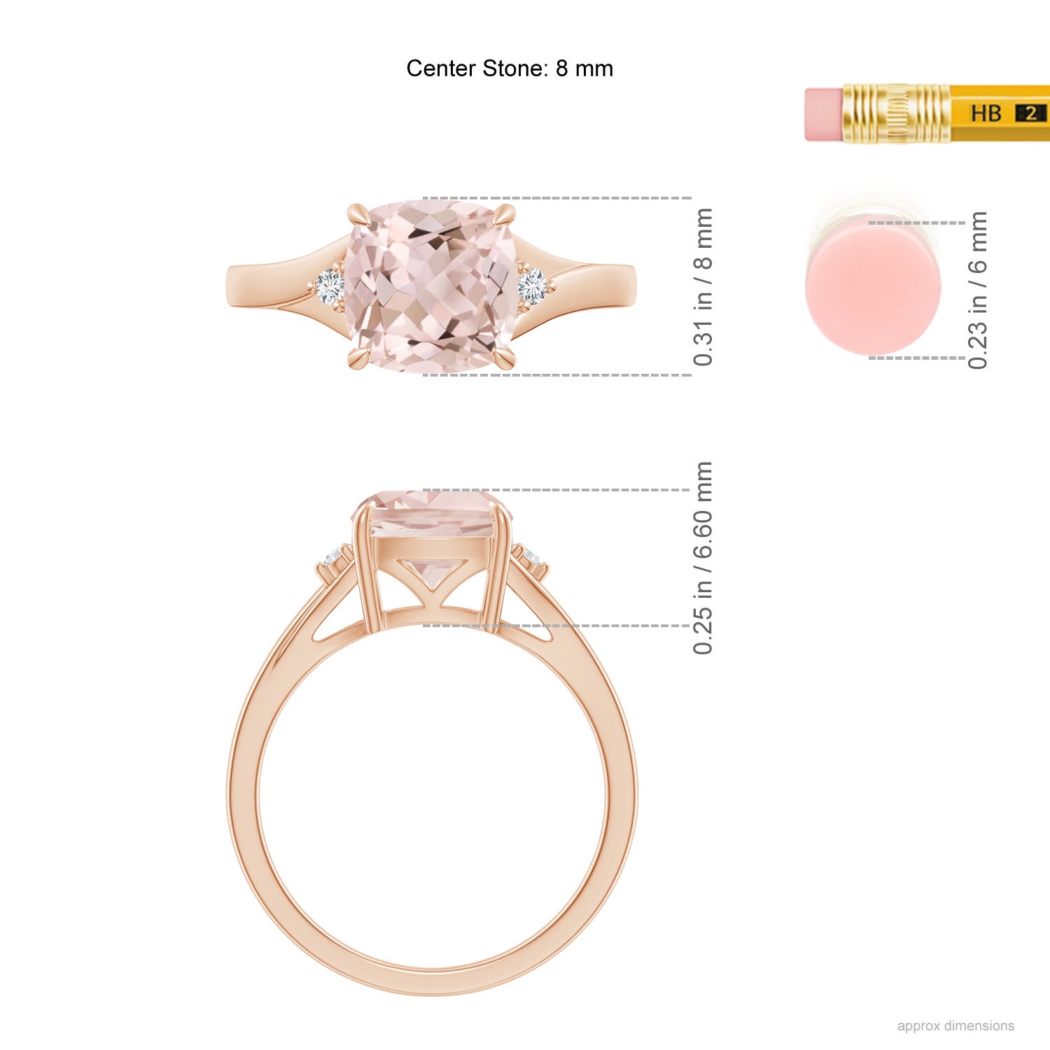 A - Morganite / 1.84 CT / 14 KT Rose Gold