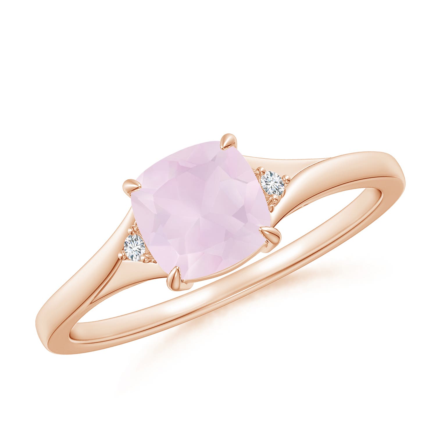 A - Rose Quartz / 0.77 CT / 14 KT Rose Gold