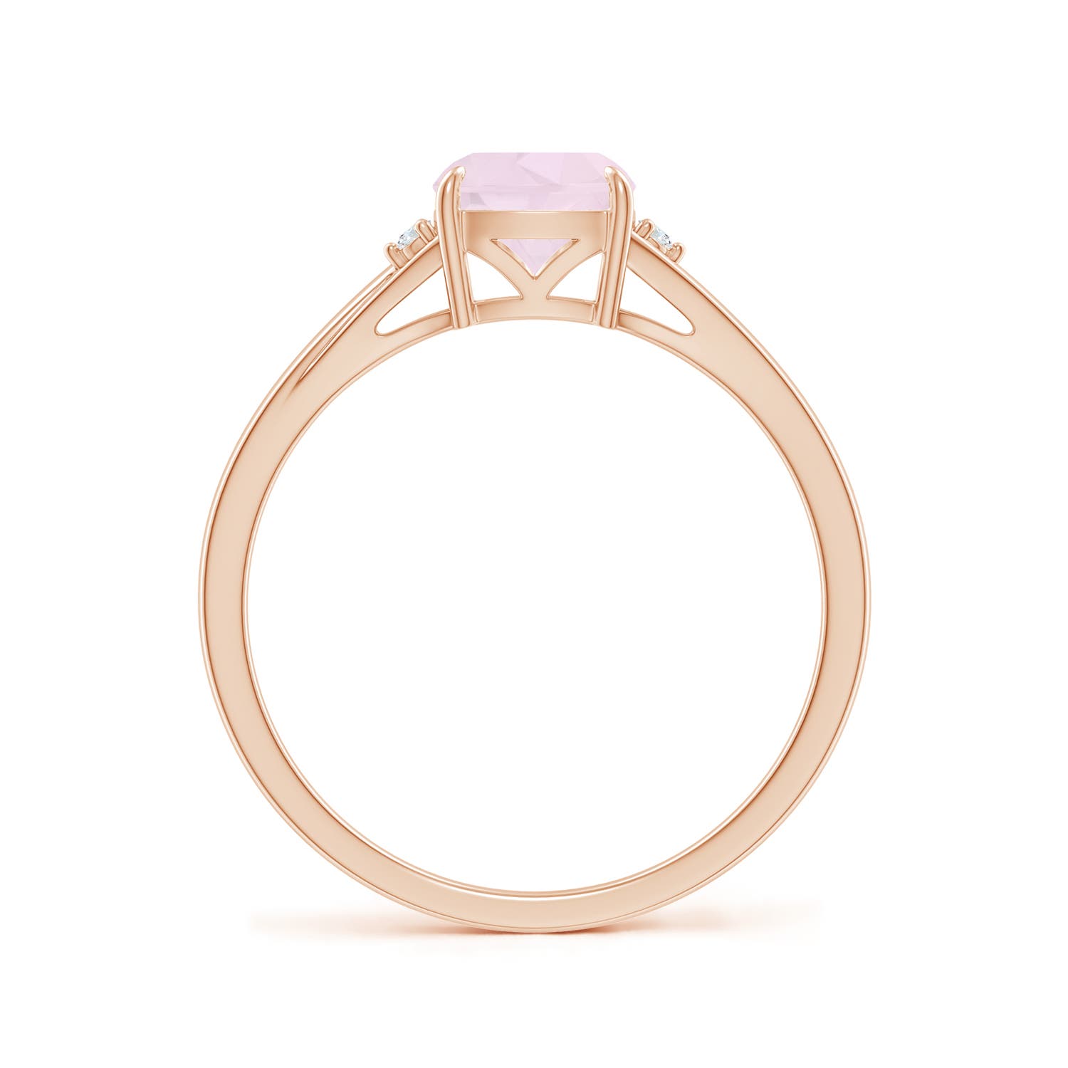 A - Rose Quartz / 0.77 CT / 14 KT Rose Gold