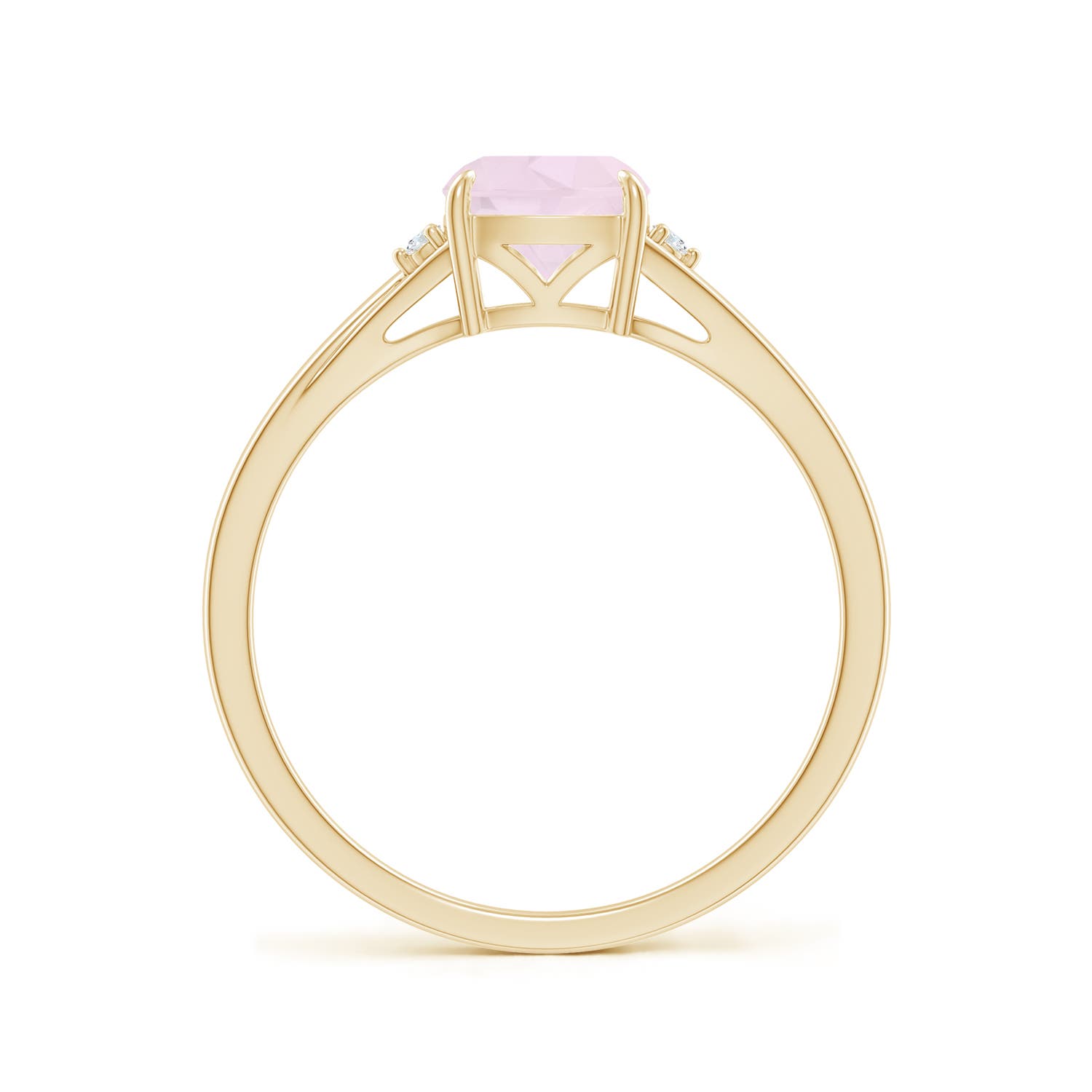 A - Rose Quartz / 0.77 CT / 14 KT Yellow Gold