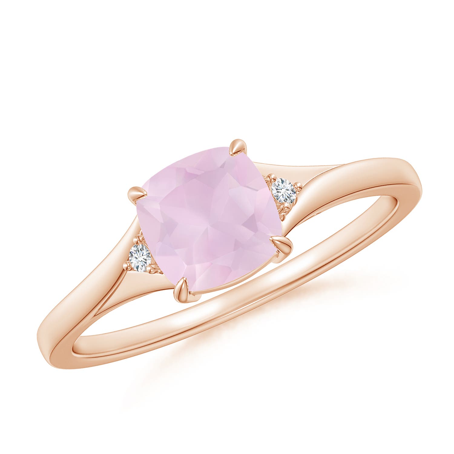 AA - Rose Quartz / 0.77 CT / 14 KT Rose Gold