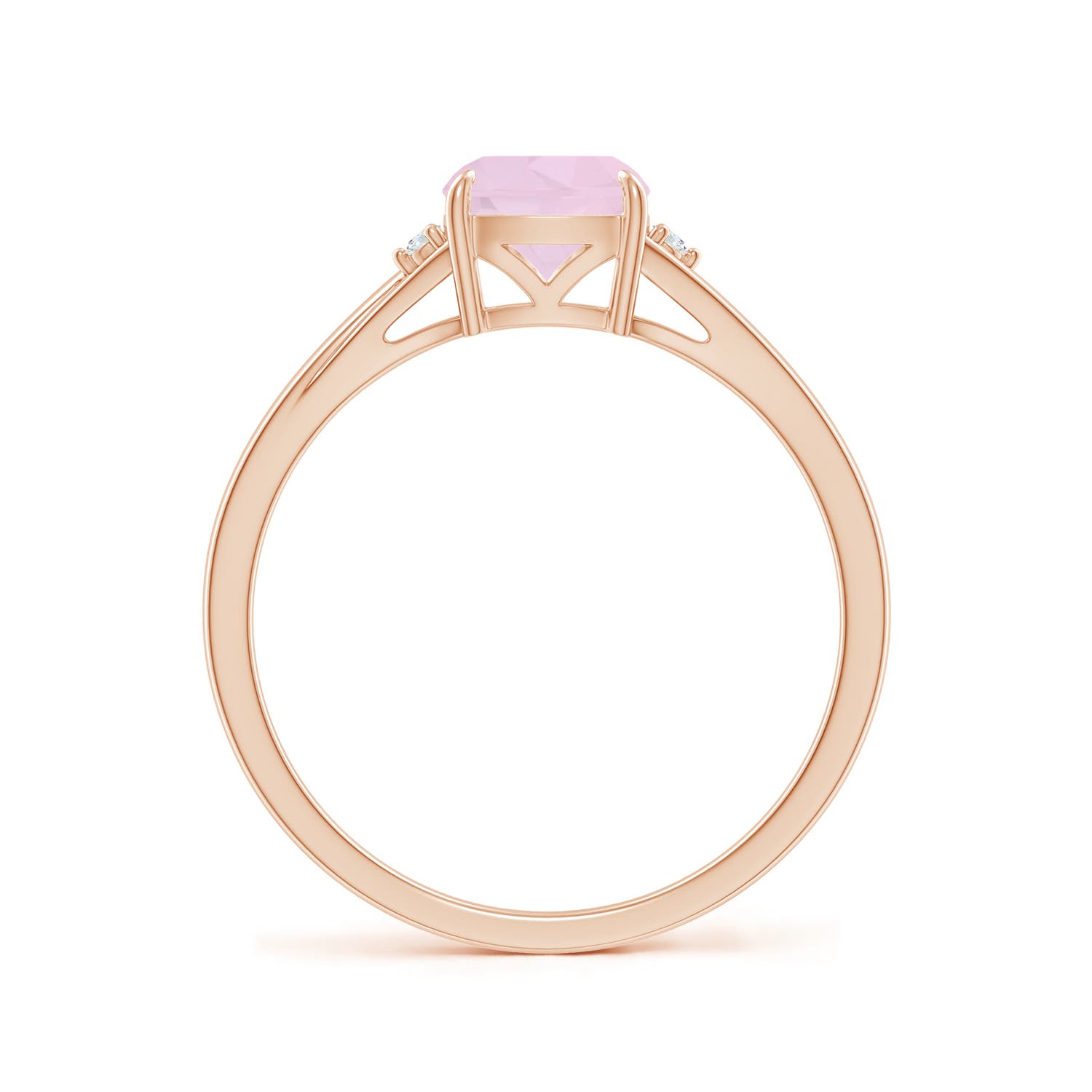 AA - Rose Quartz / 0.77 CT / 14 KT Rose Gold