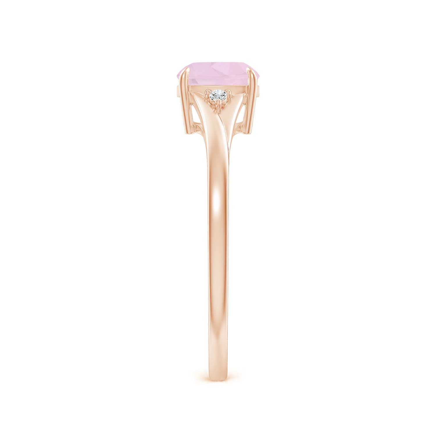 AA - Rose Quartz / 0.77 CT / 14 KT Rose Gold