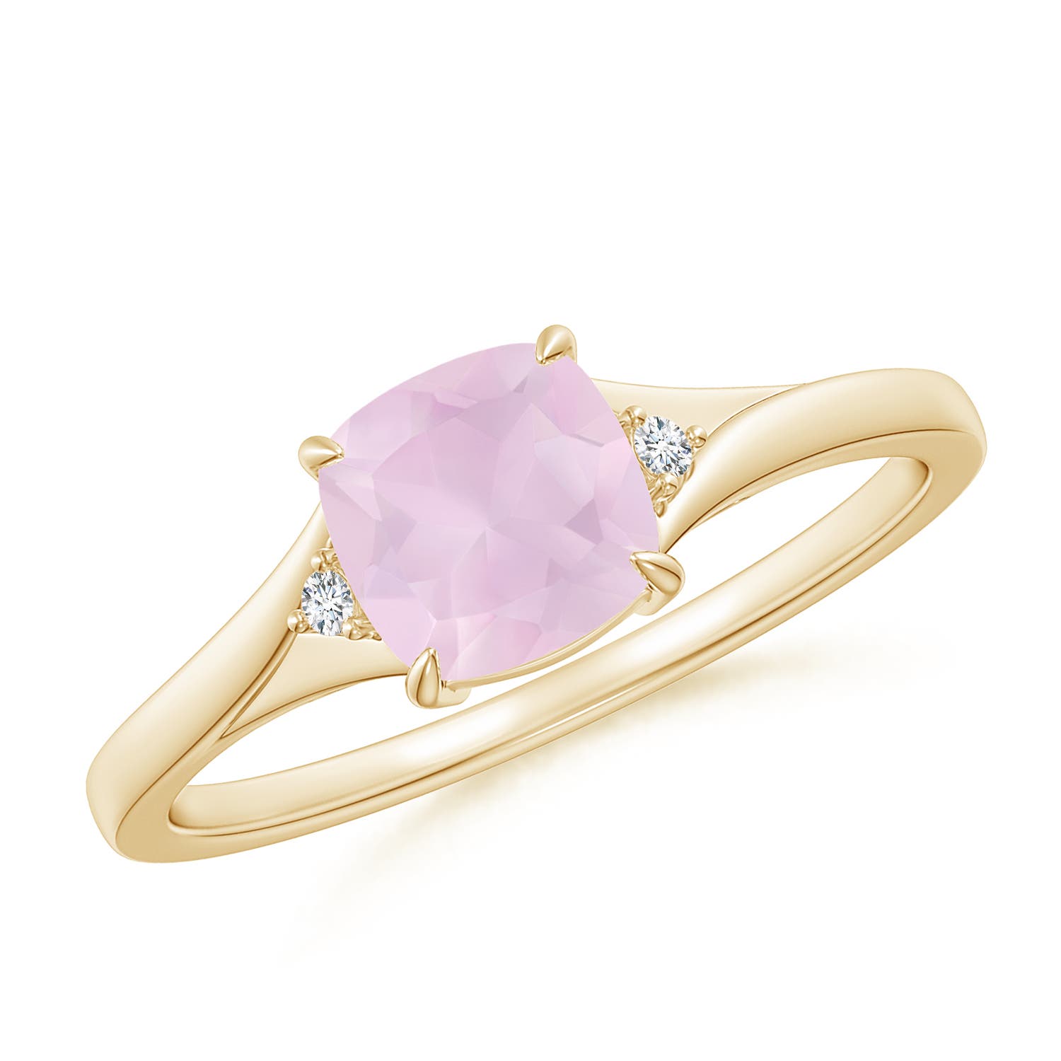 AA - Rose Quartz / 0.77 CT / 14 KT Yellow Gold