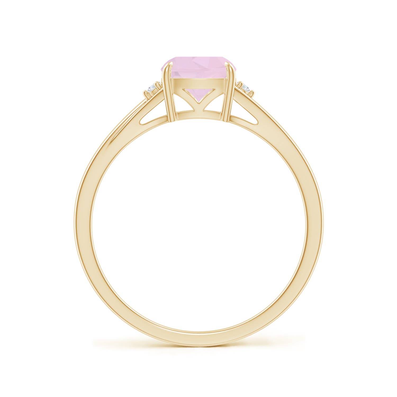 AA - Rose Quartz / 0.77 CT / 14 KT Yellow Gold