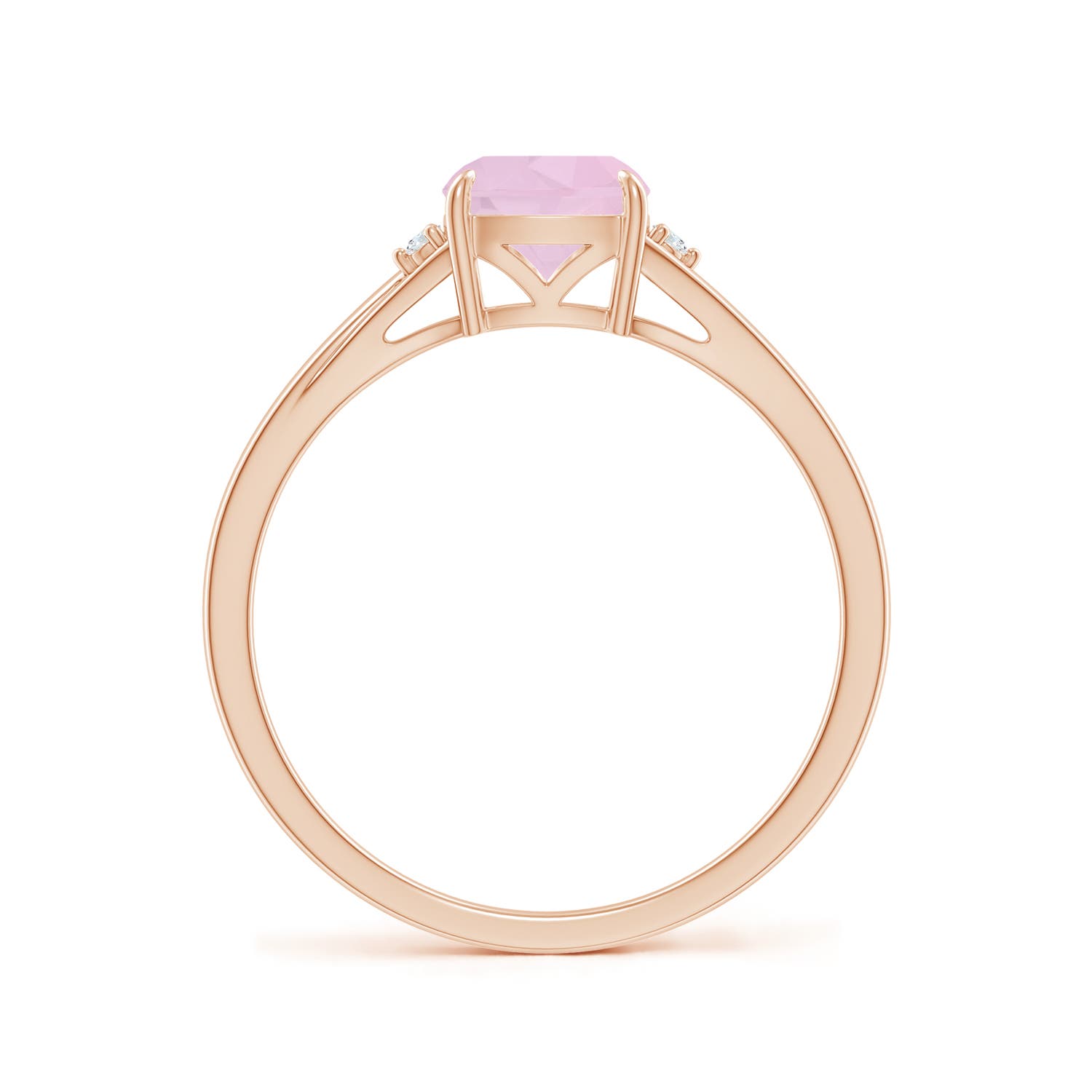 AAA - Rose Quartz / 0.77 CT / 14 KT Rose Gold