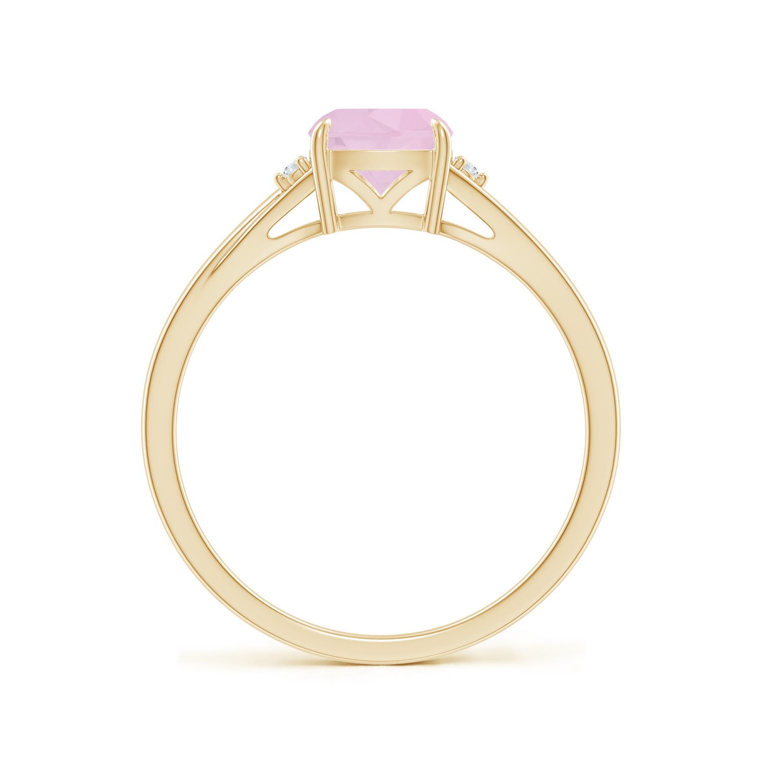 AAA - Rose Quartz / 0.77 CT / 14 KT Yellow Gold