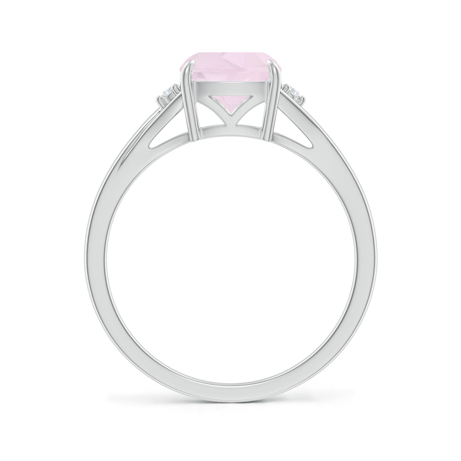 A - Rose Quartz / 1.53 CT / 14 KT White Gold