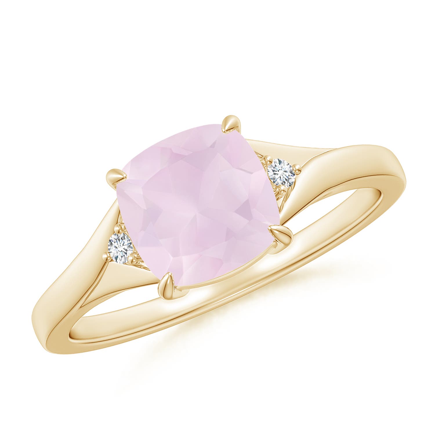 A - Rose Quartz / 1.53 CT / 14 KT Yellow Gold